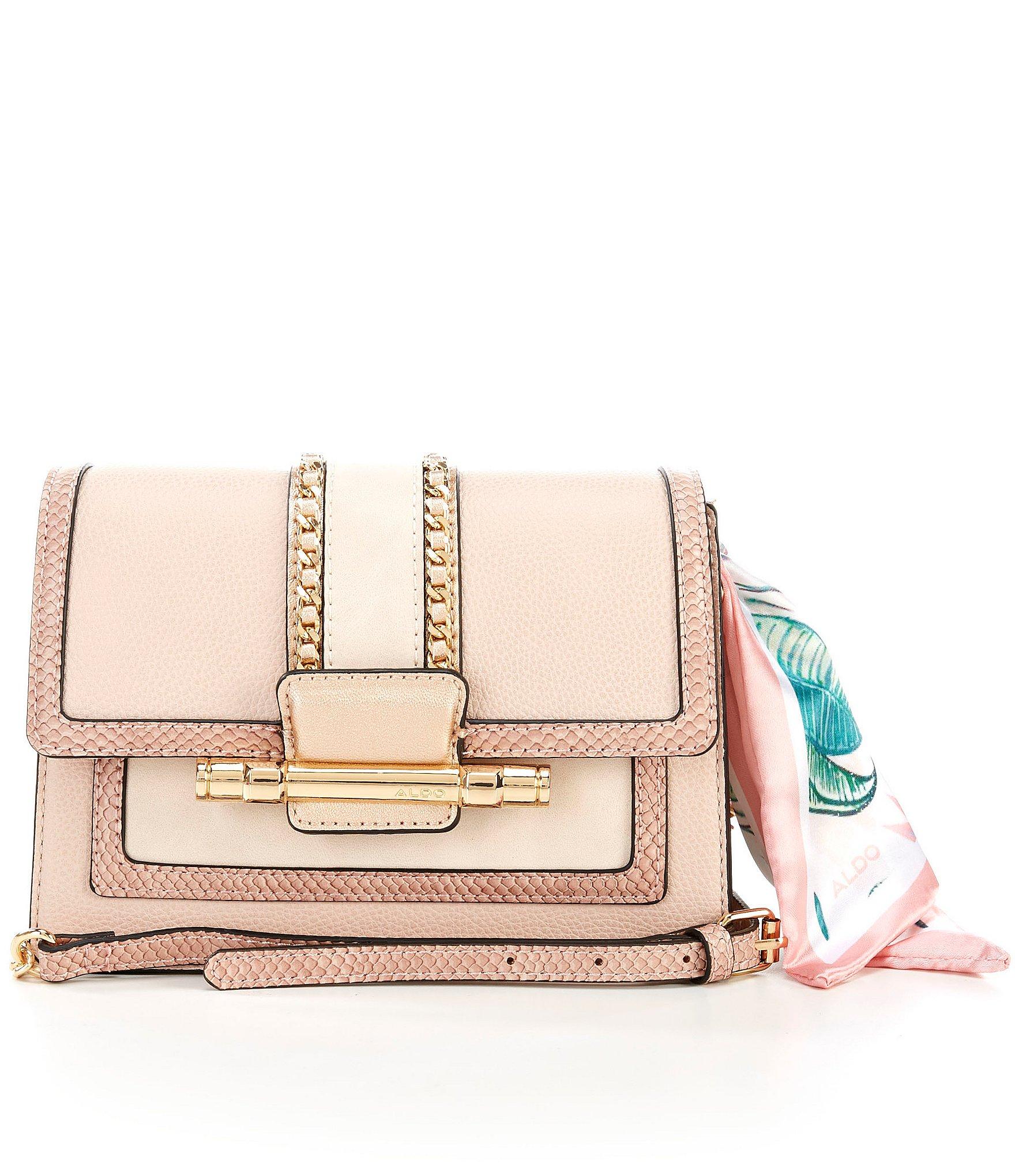 ALDO Colorblock Chain And Scarf Crossbody in Pink Lyst