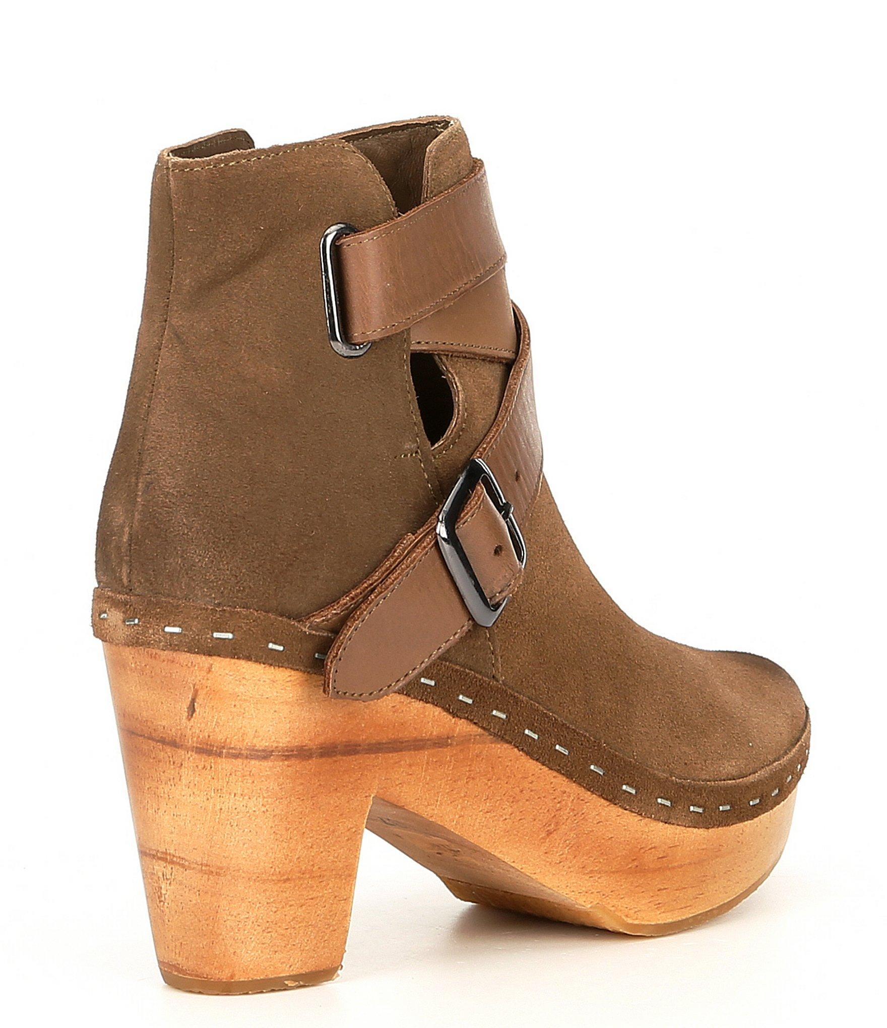 clog heel boots