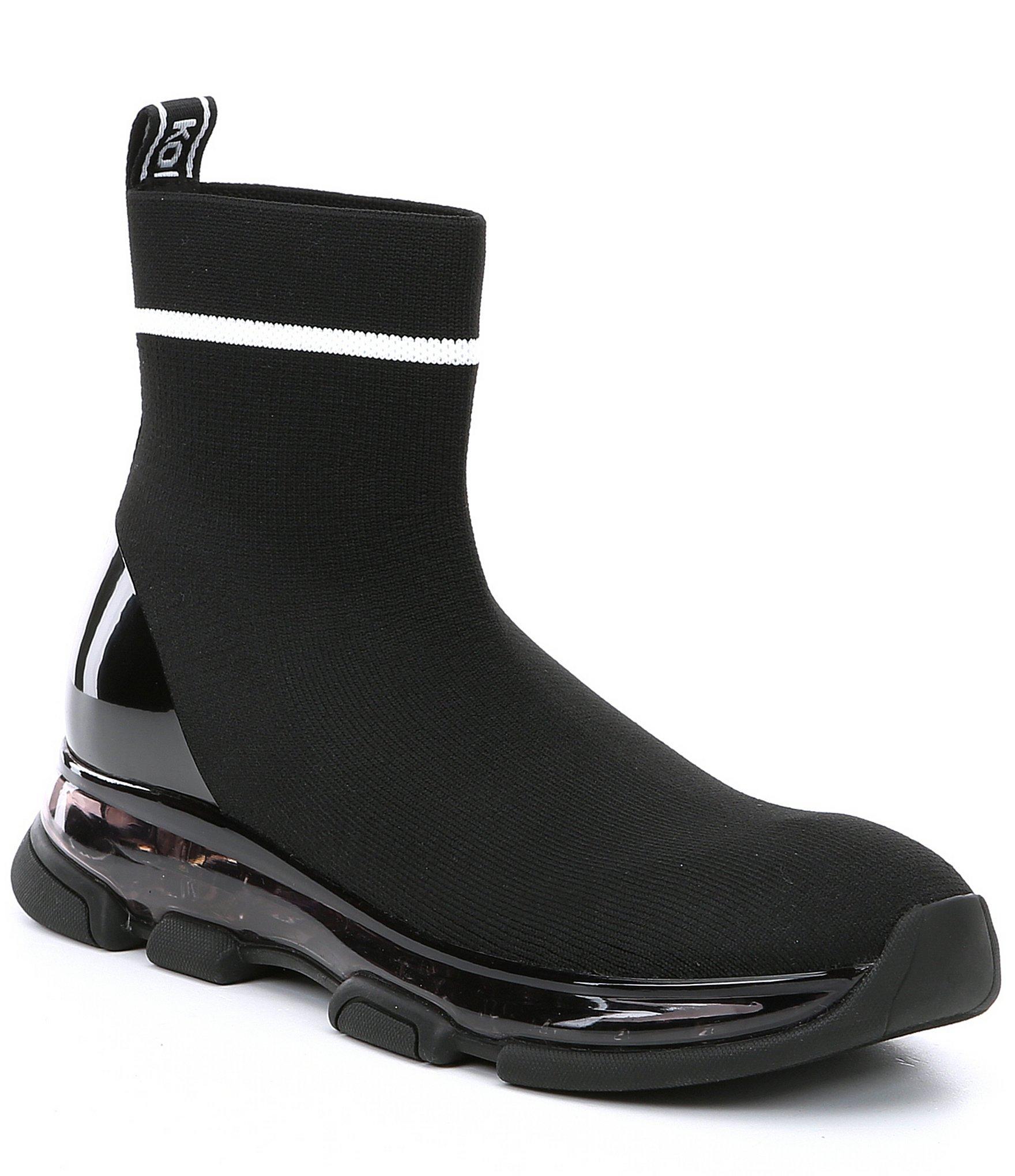 Michael Kors Synthetic Kendra Stretch-knit Sock Sneaker in Black/White ...