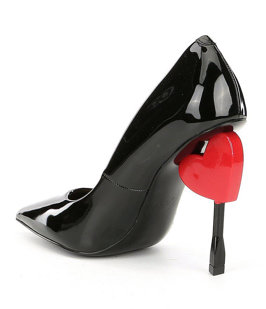 aldo red patent heels