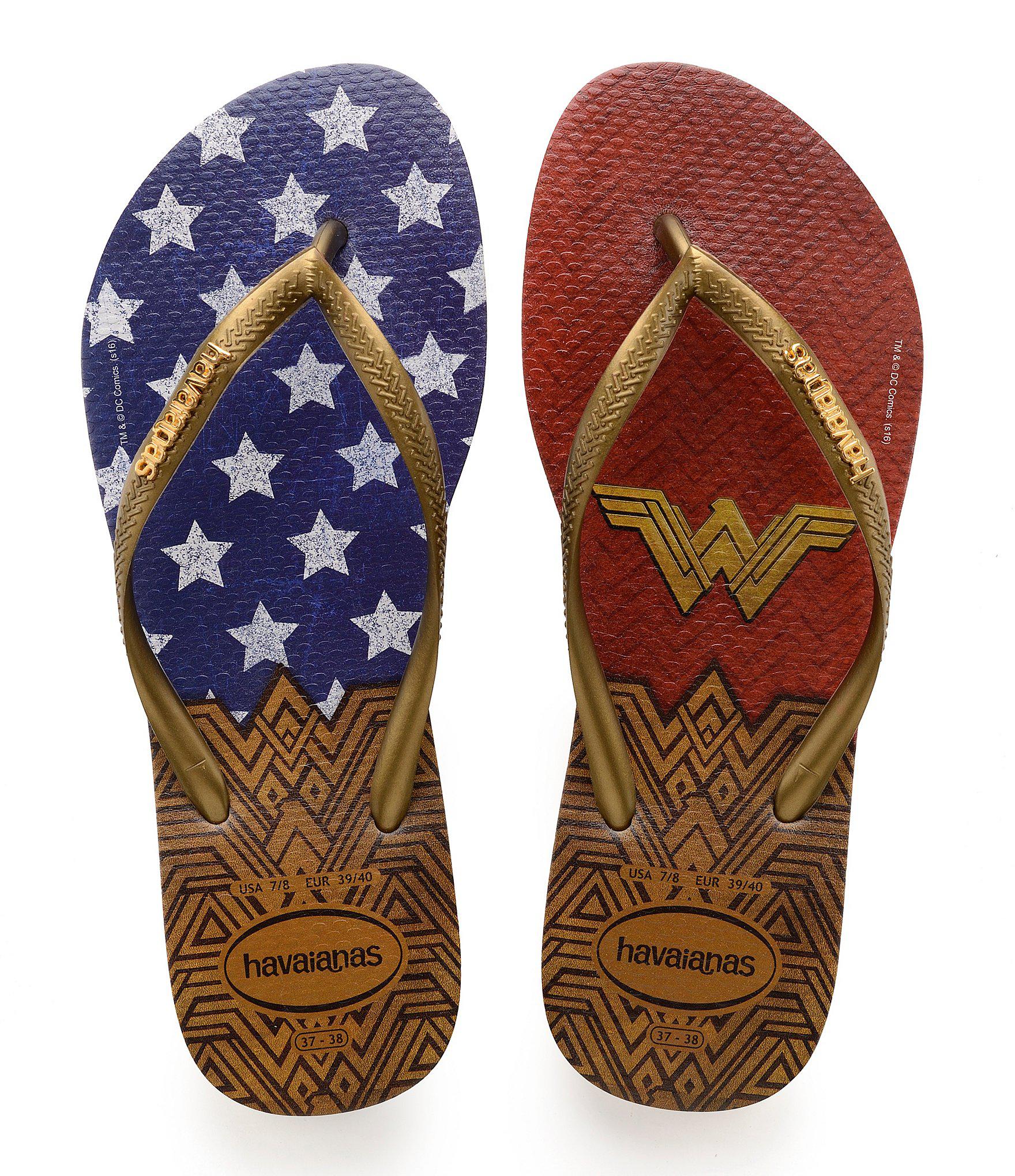 wonder woman flip flops