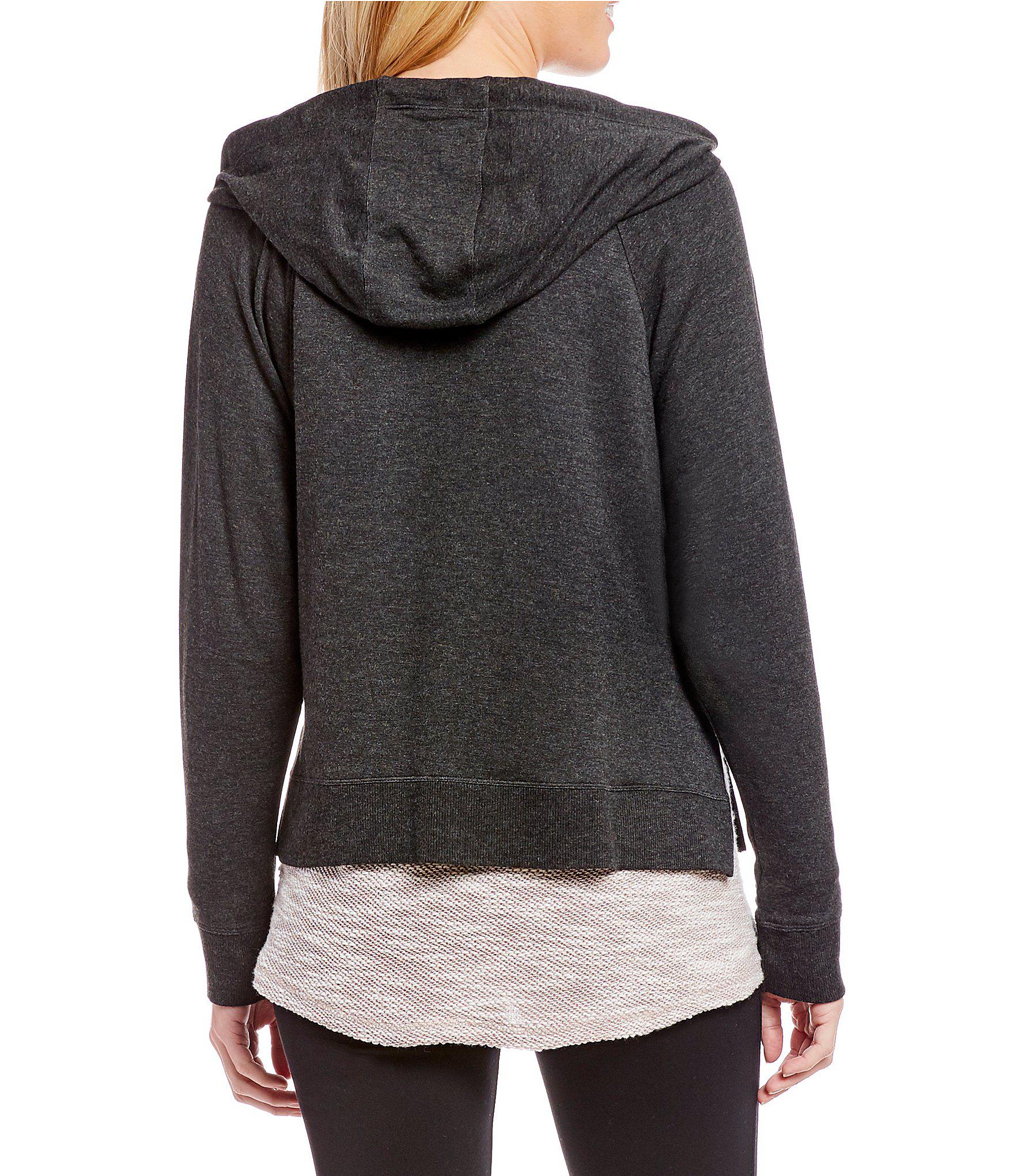 Calvin Klein Synthetic Performance Zip Front Hoodie in Slate Heather
