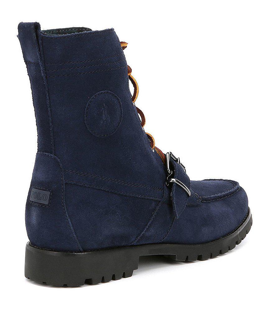 navy polo boots