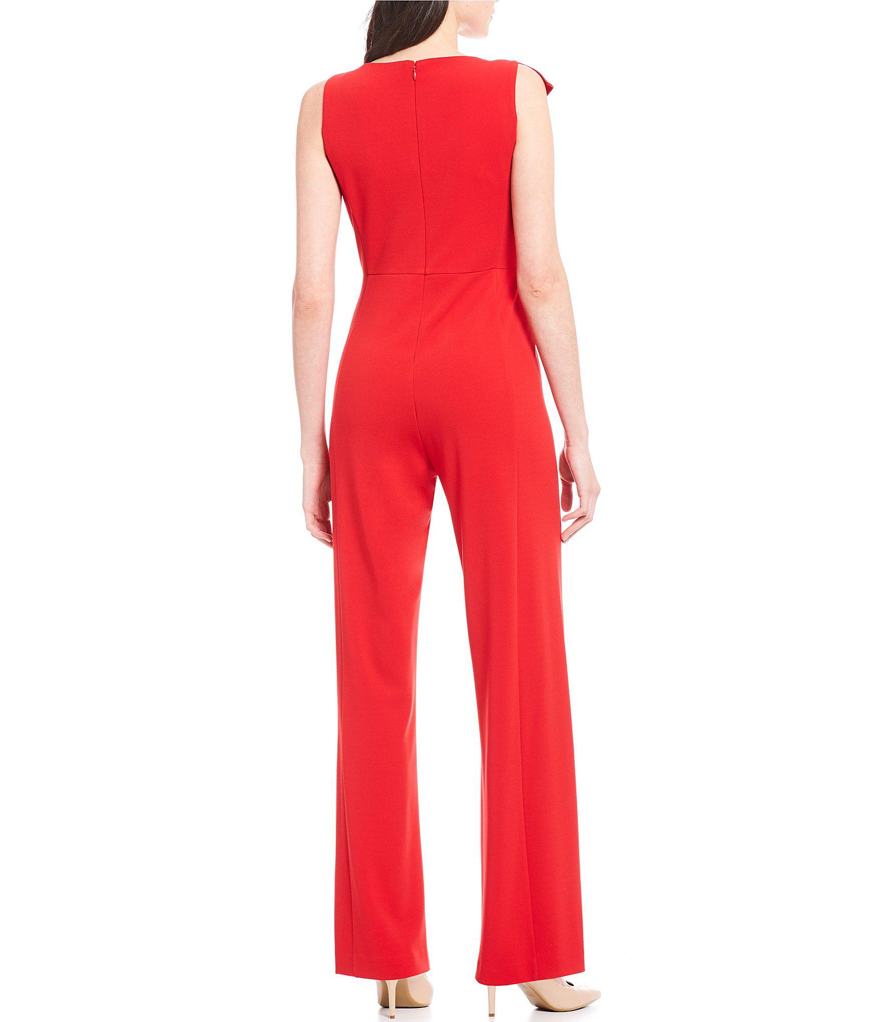 karl lagerfeld red jumpsuit
