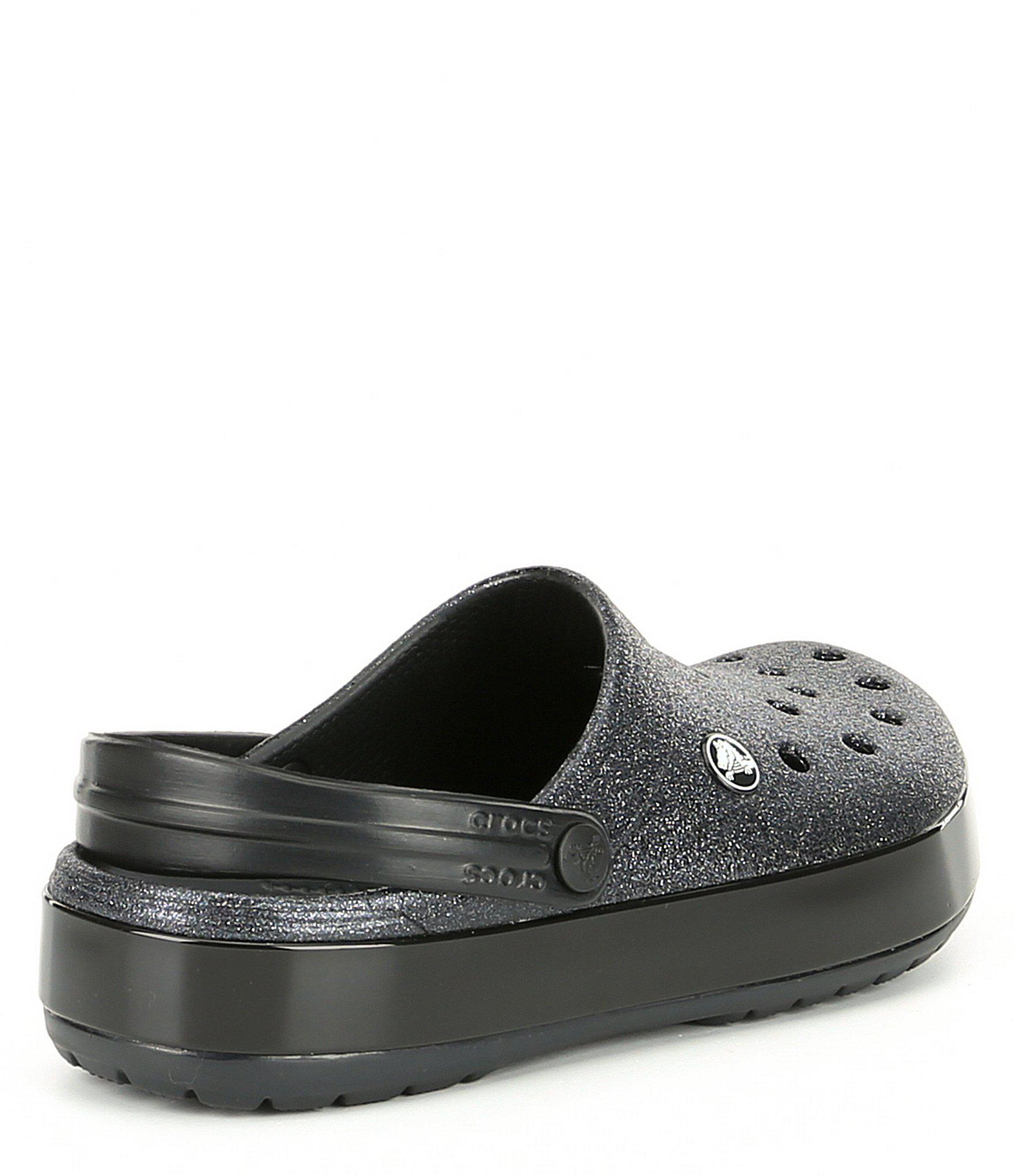 crocband glitter clog black