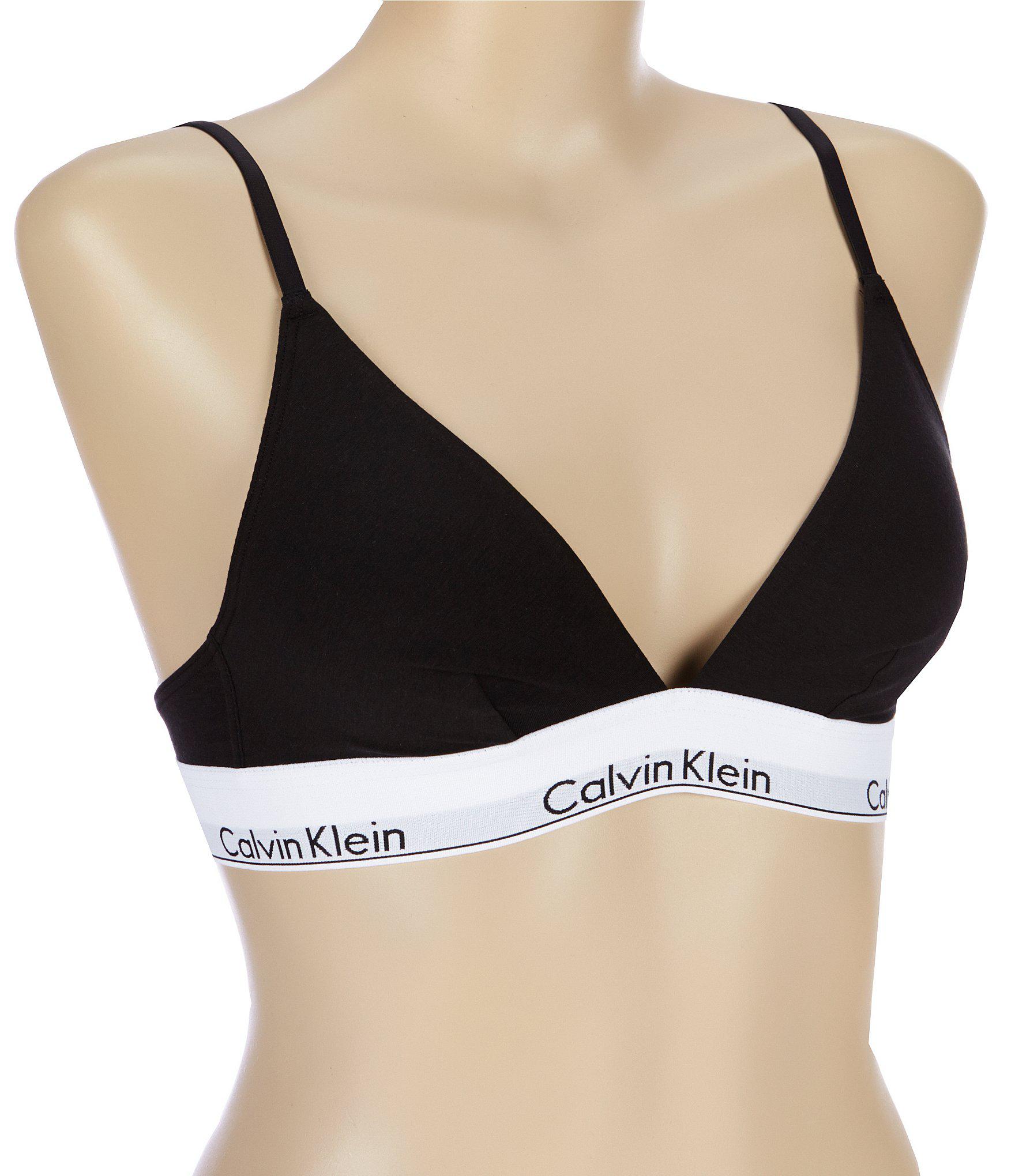 calvin klein modern cotton logo bralette