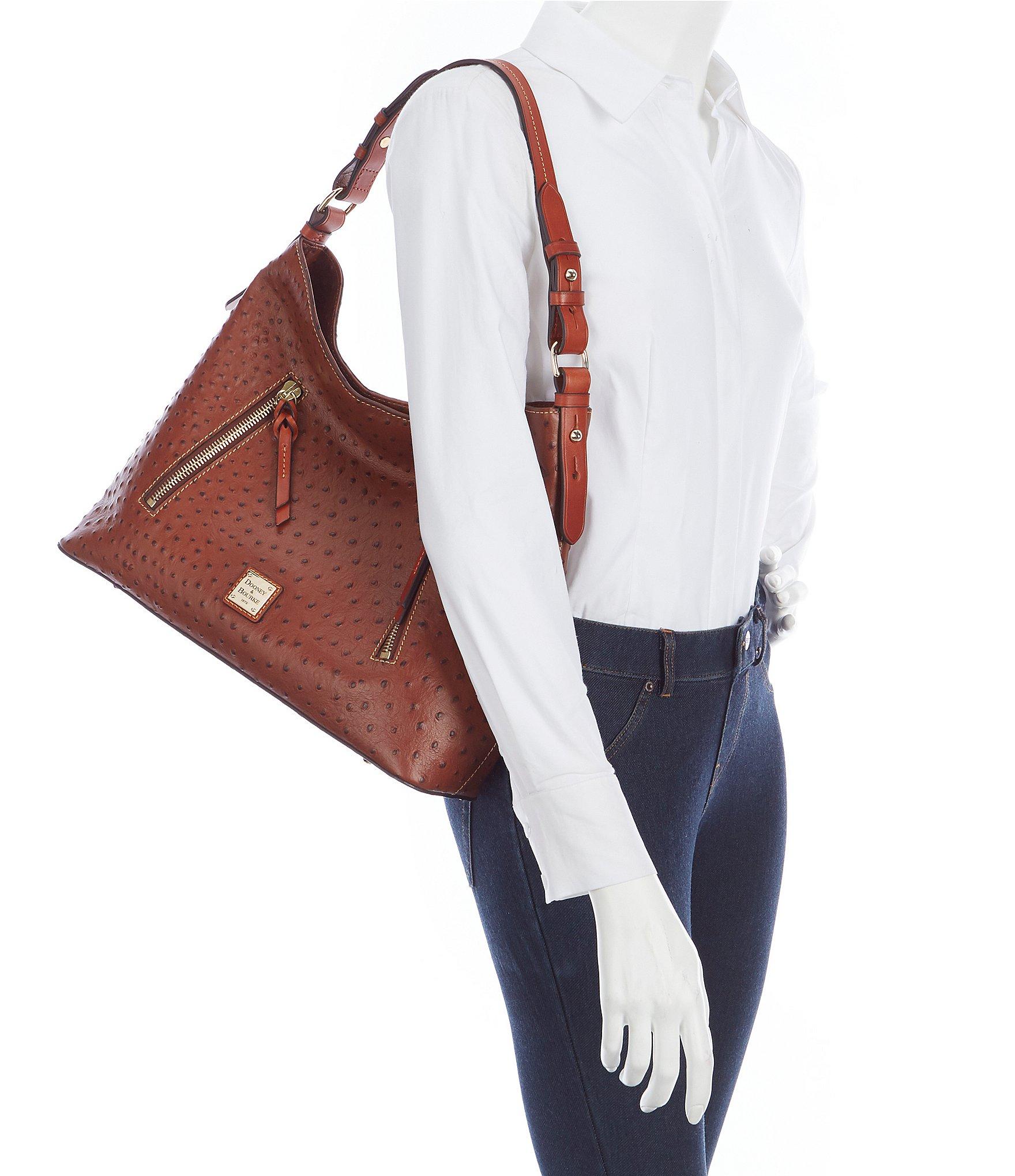 dooney & bourke ostrich embossed 75th anniversary hobo bag