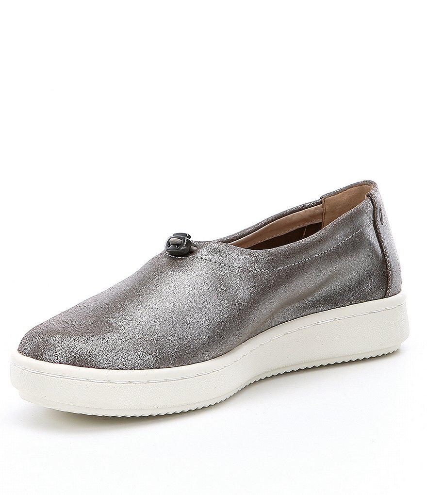 Eileen Fisher Suede Sydney Slip-on Sneakers in Platinum (Gray) - Lyst