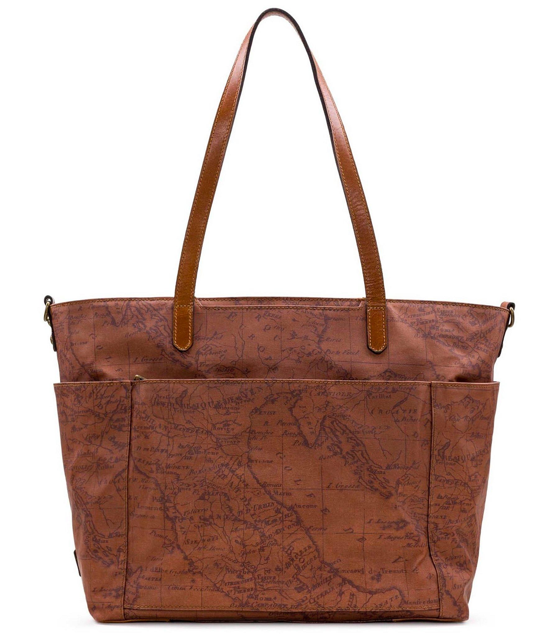 Patricia Nash Sorlana Map Print Canvas Tote in Brown Lyst