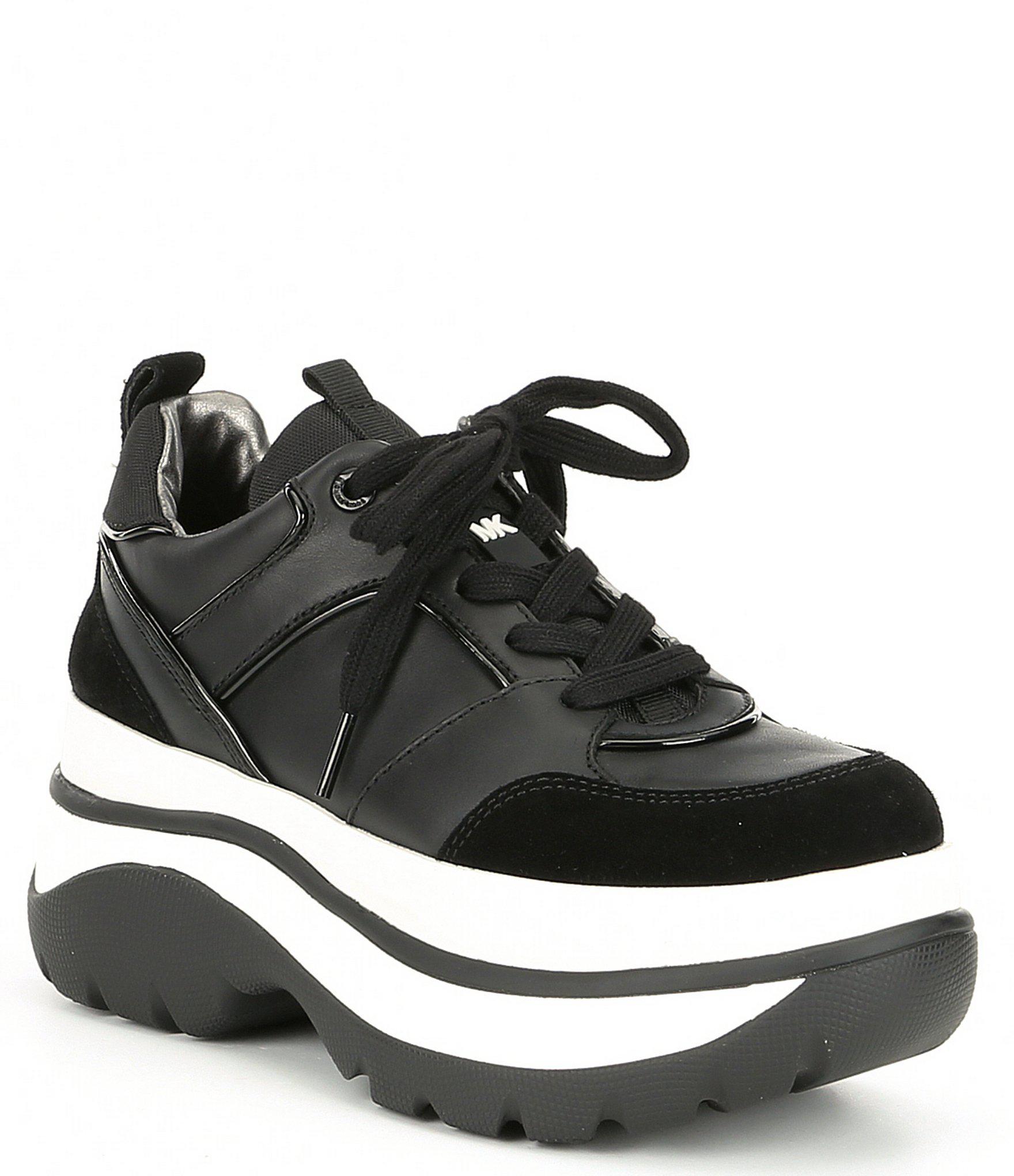 felicia leather platform trainer