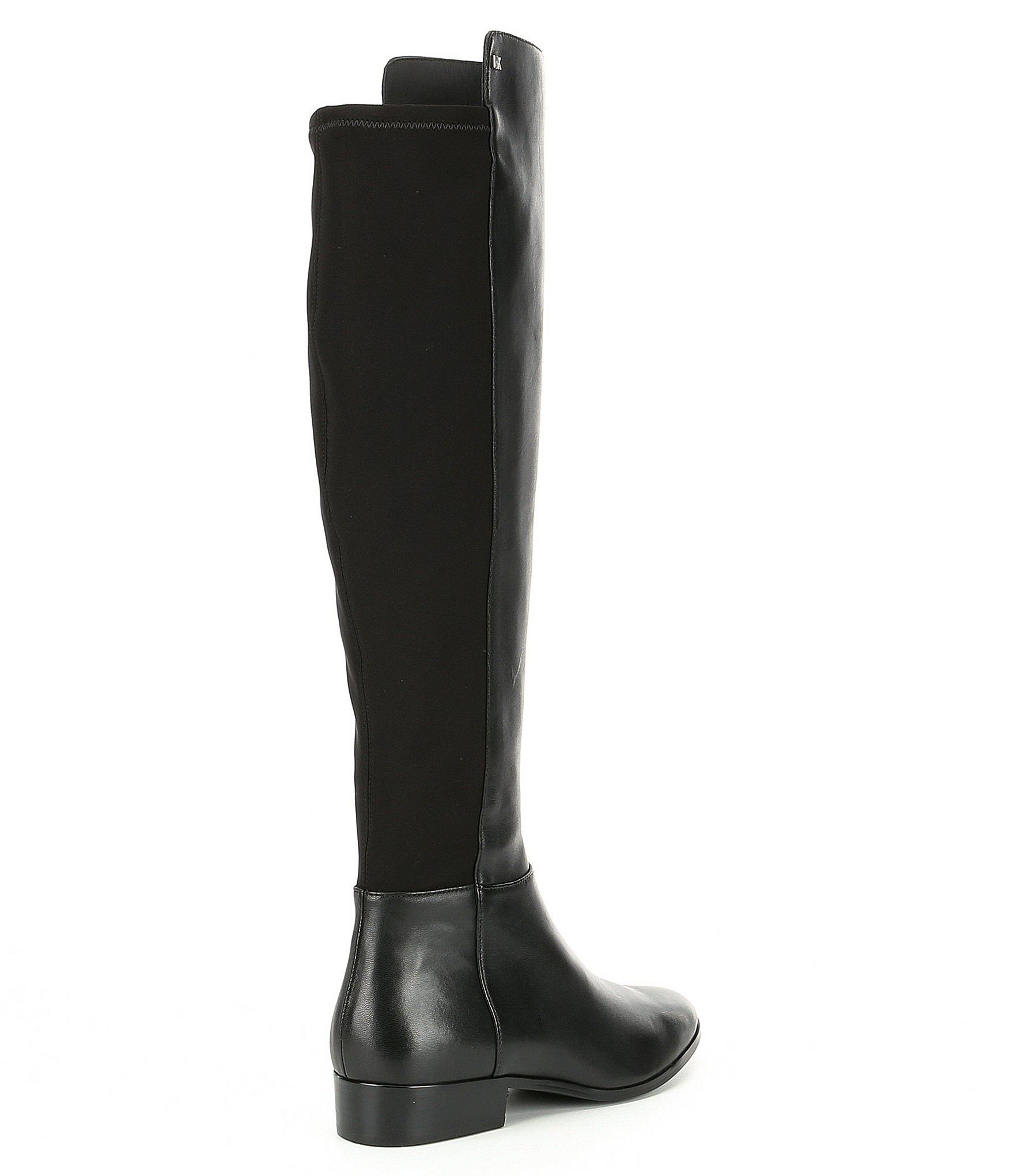 Lyst - Michael Michael Kors Bromley Tall Leather Block Heel Boots in Black