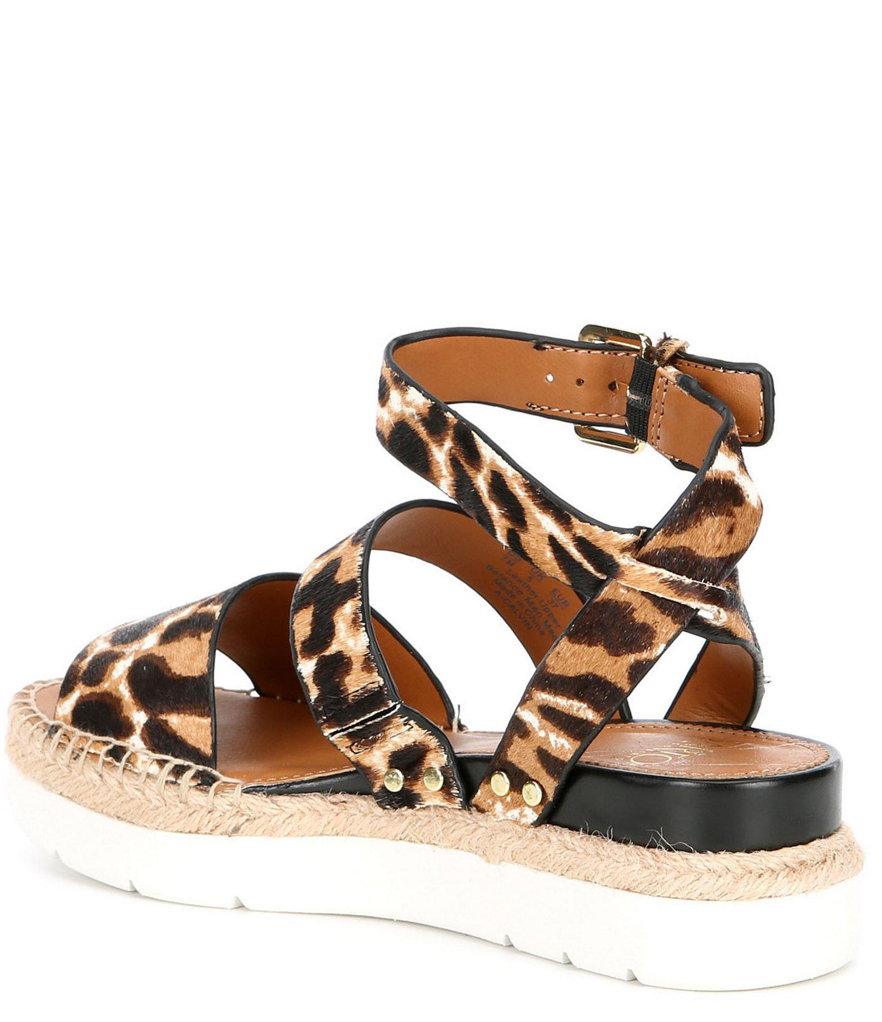 franco sarto animal print sandals