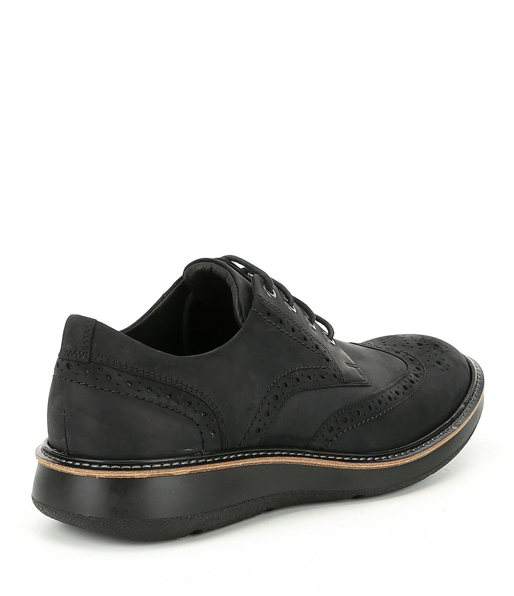 ecco lhasa brogue tie black