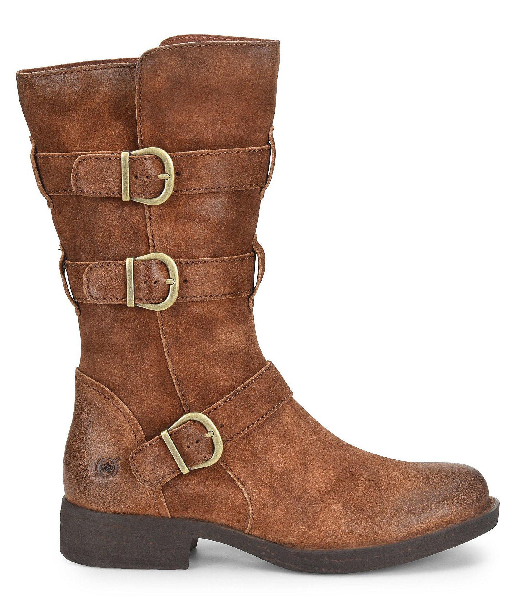 Born Suede Ivy Moto Boots in Tobacco (Brown) Lyst Born Suede Ivy Moto Boots in Tobacco (Brown) Lyst