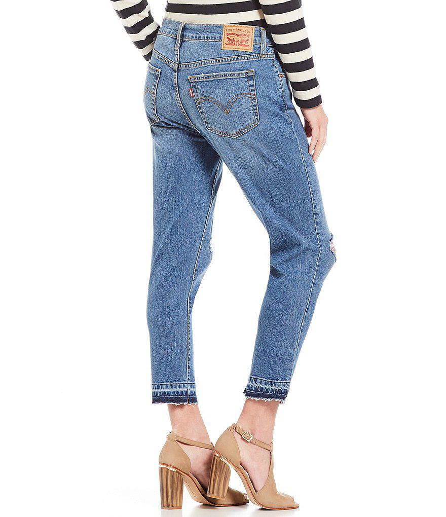 levi's frayed hem jeans