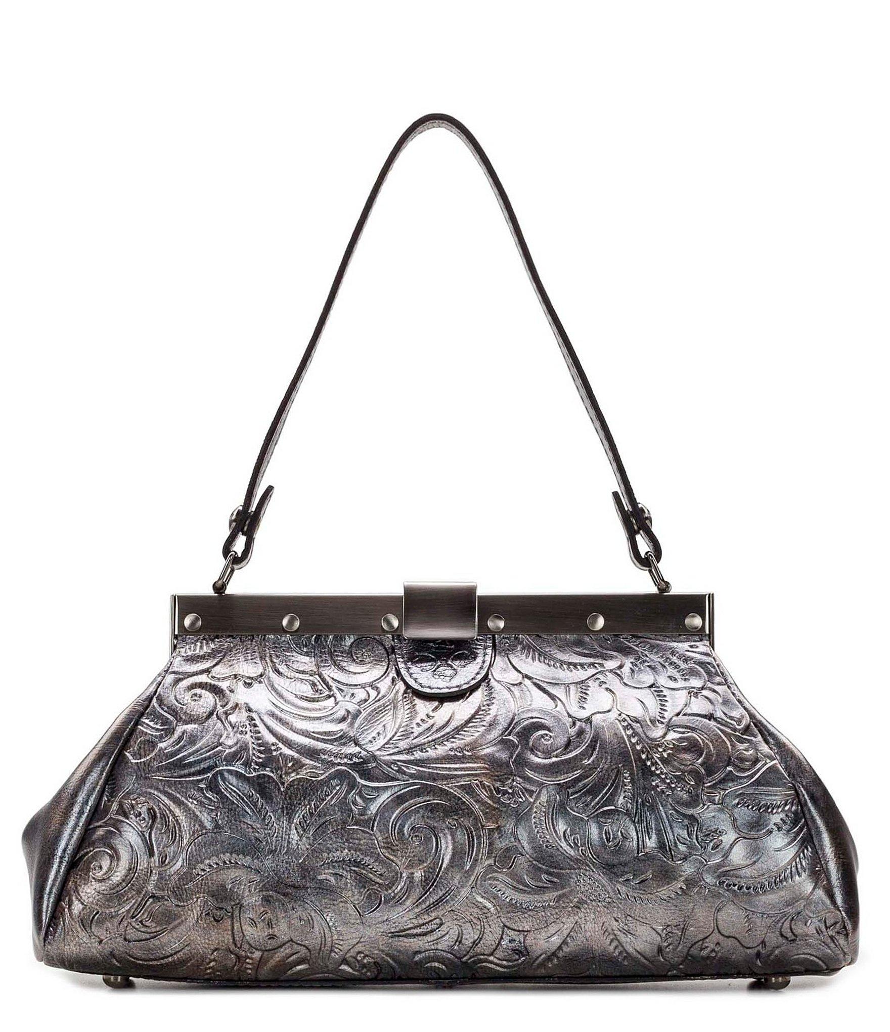 Patricia Nash Vintage Metallic Tooled Leather Ferrara Satchel Bag Lyst