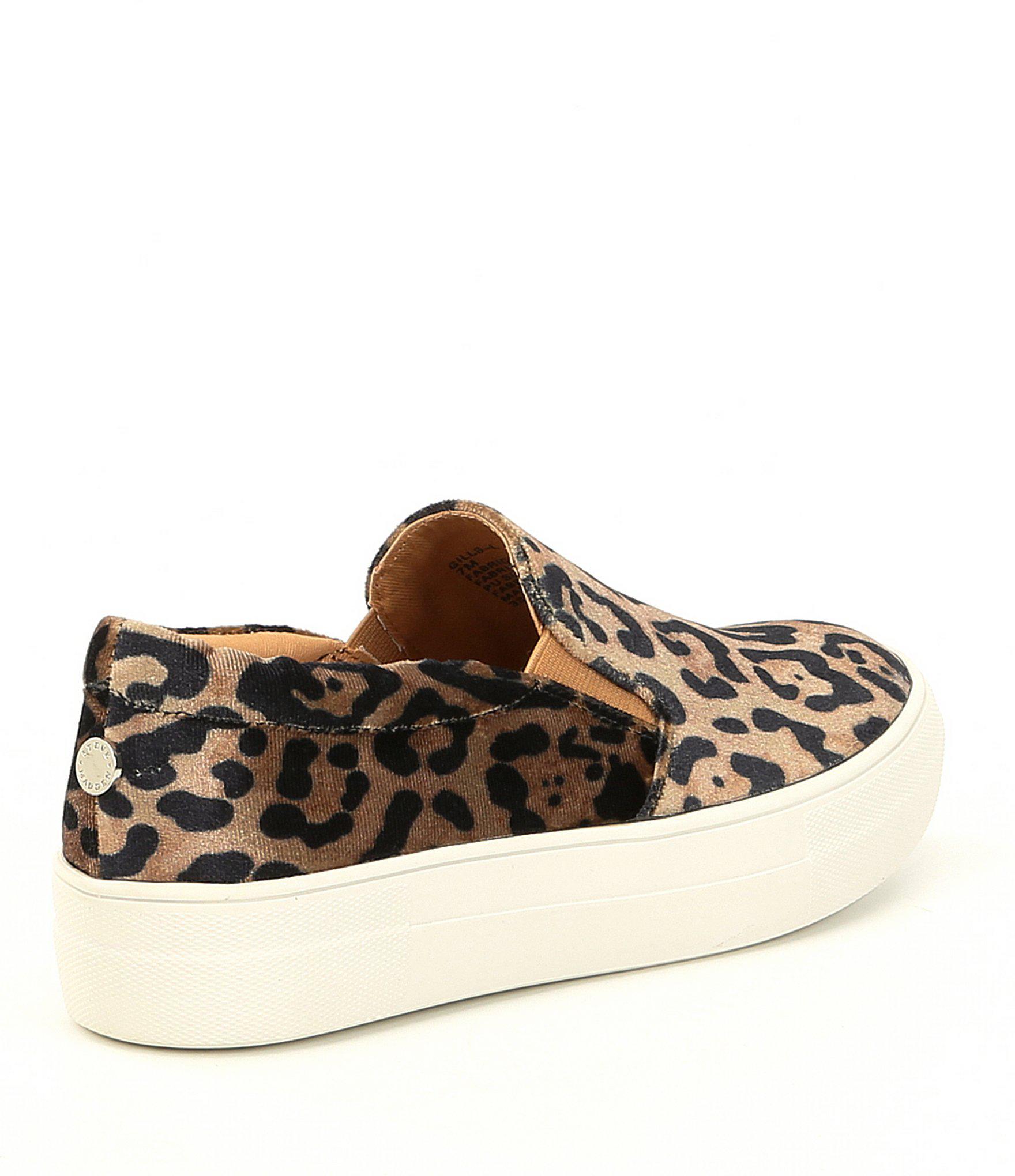 steve madden leopard slip on shoes