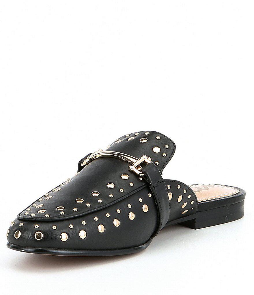 black mules with studs