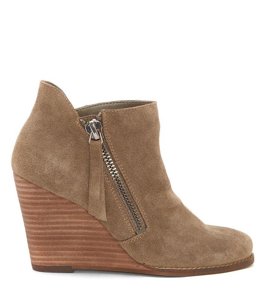 jessica simpson suede wedge booties