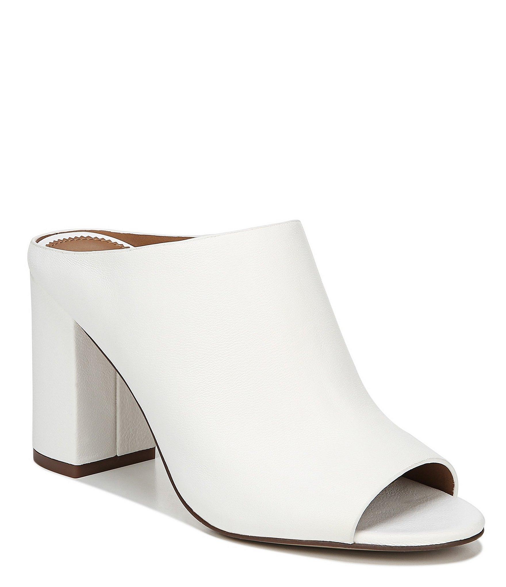 white block mules
