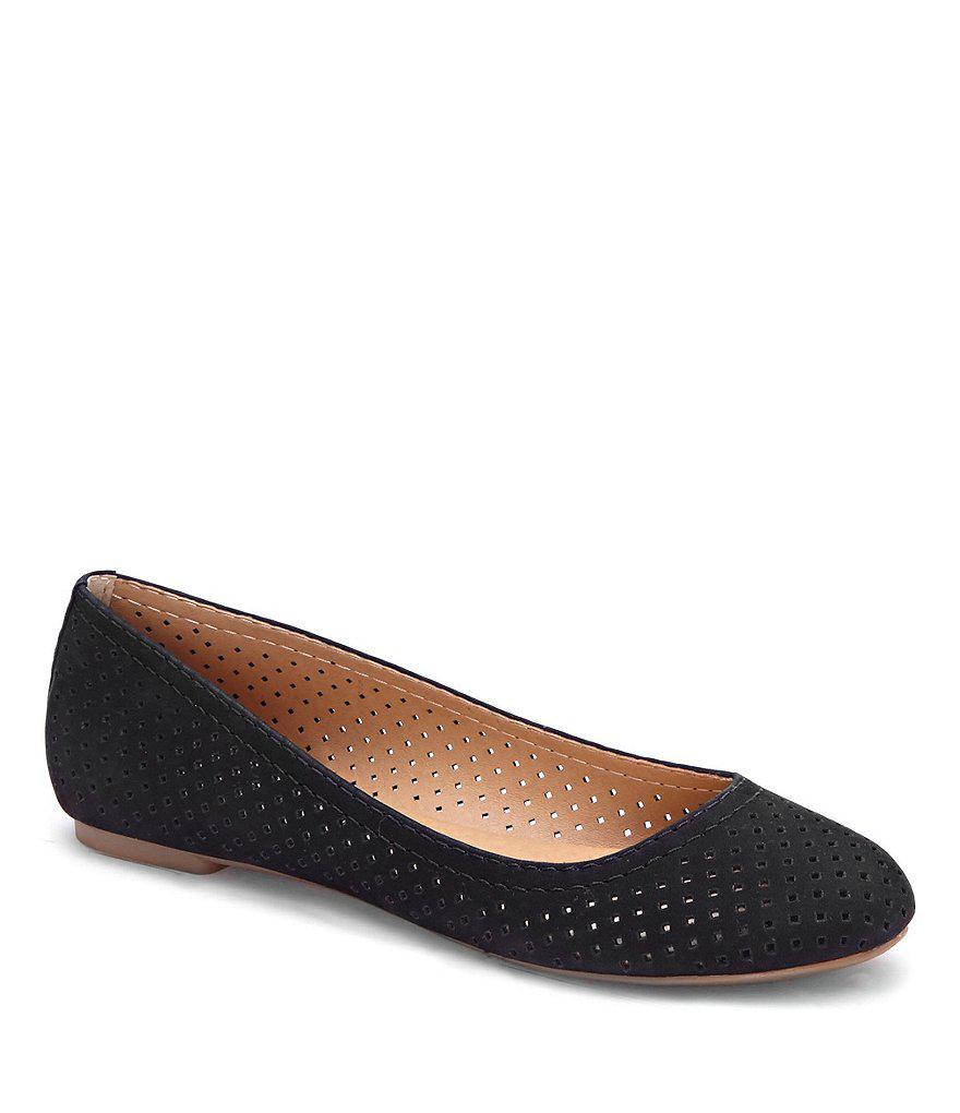 perforated ballet flats