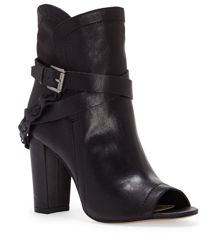 vince camuto peep toe booties
