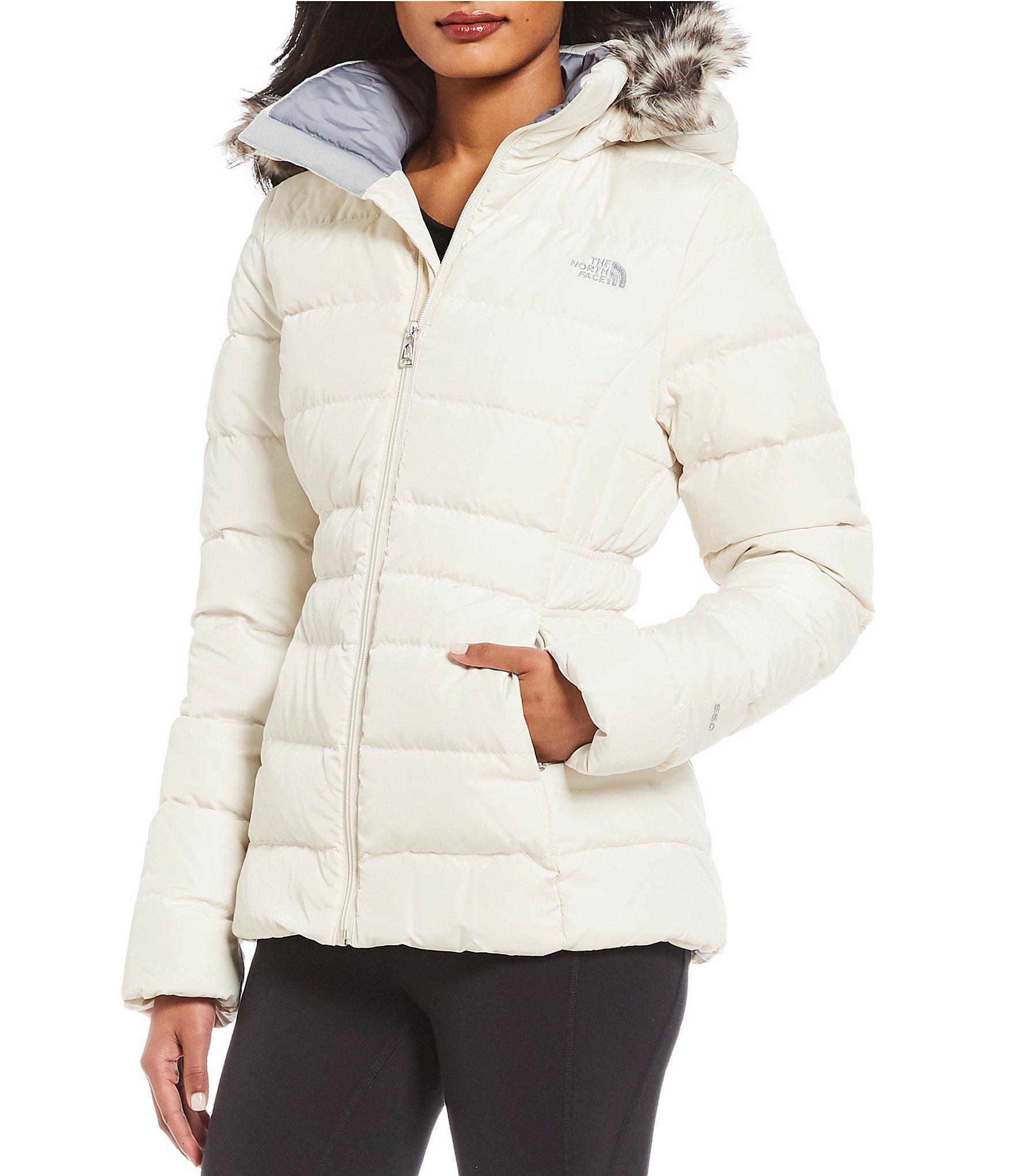 north face puffer jacket fur hood
