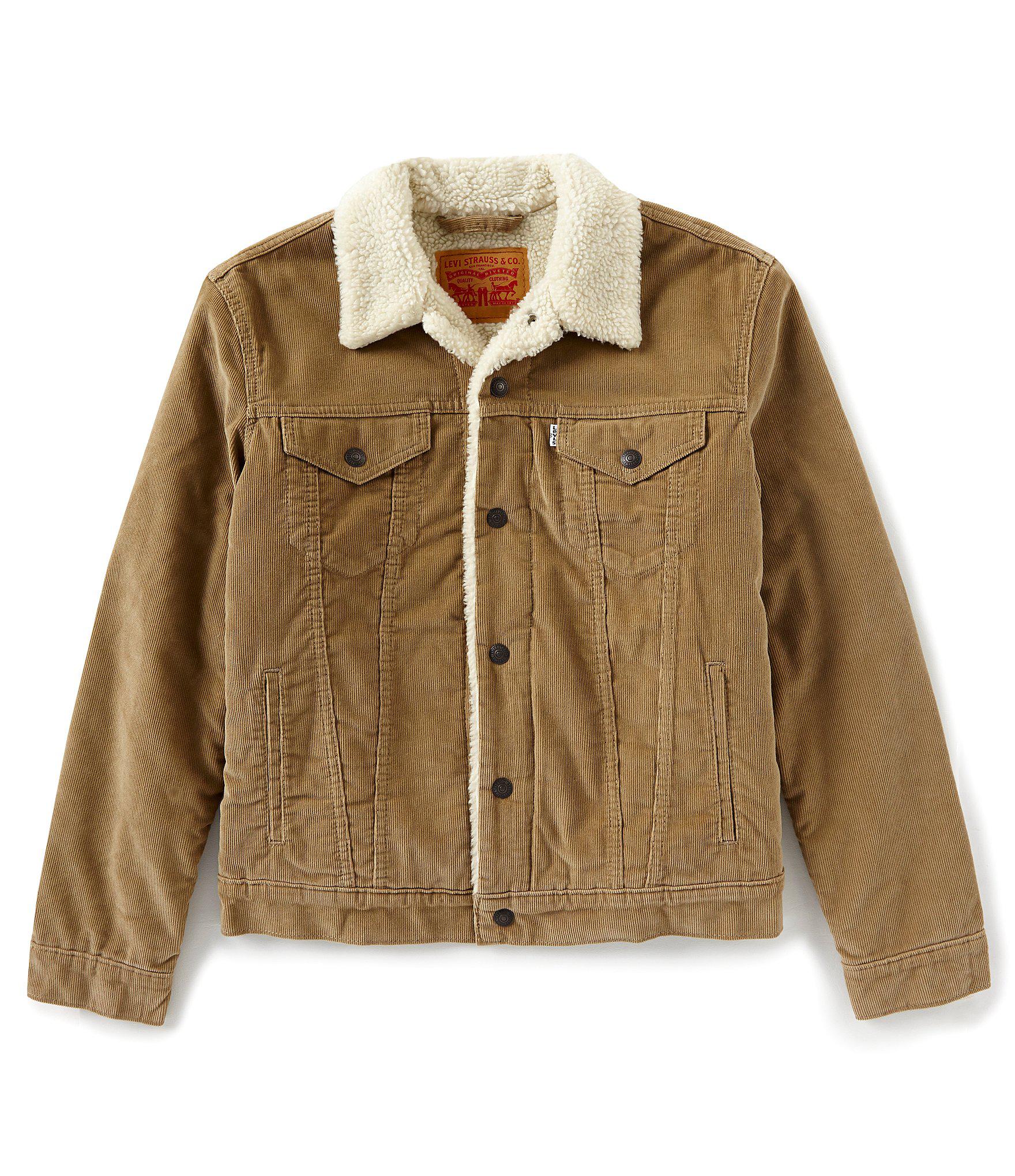 brown corduroy levi jacket