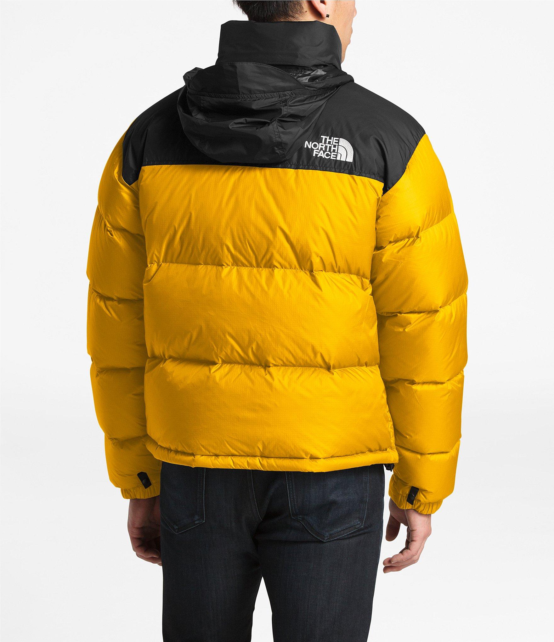 north face yellow puffer jacket
