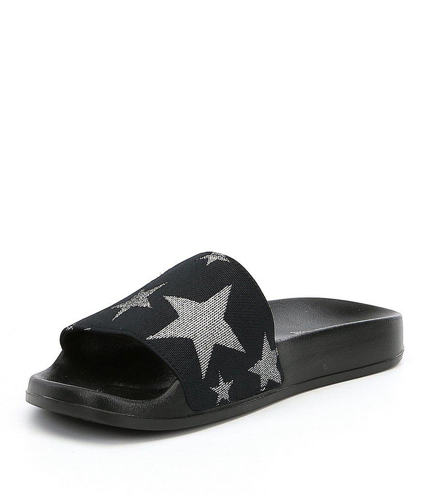 michael kors slides mens silver