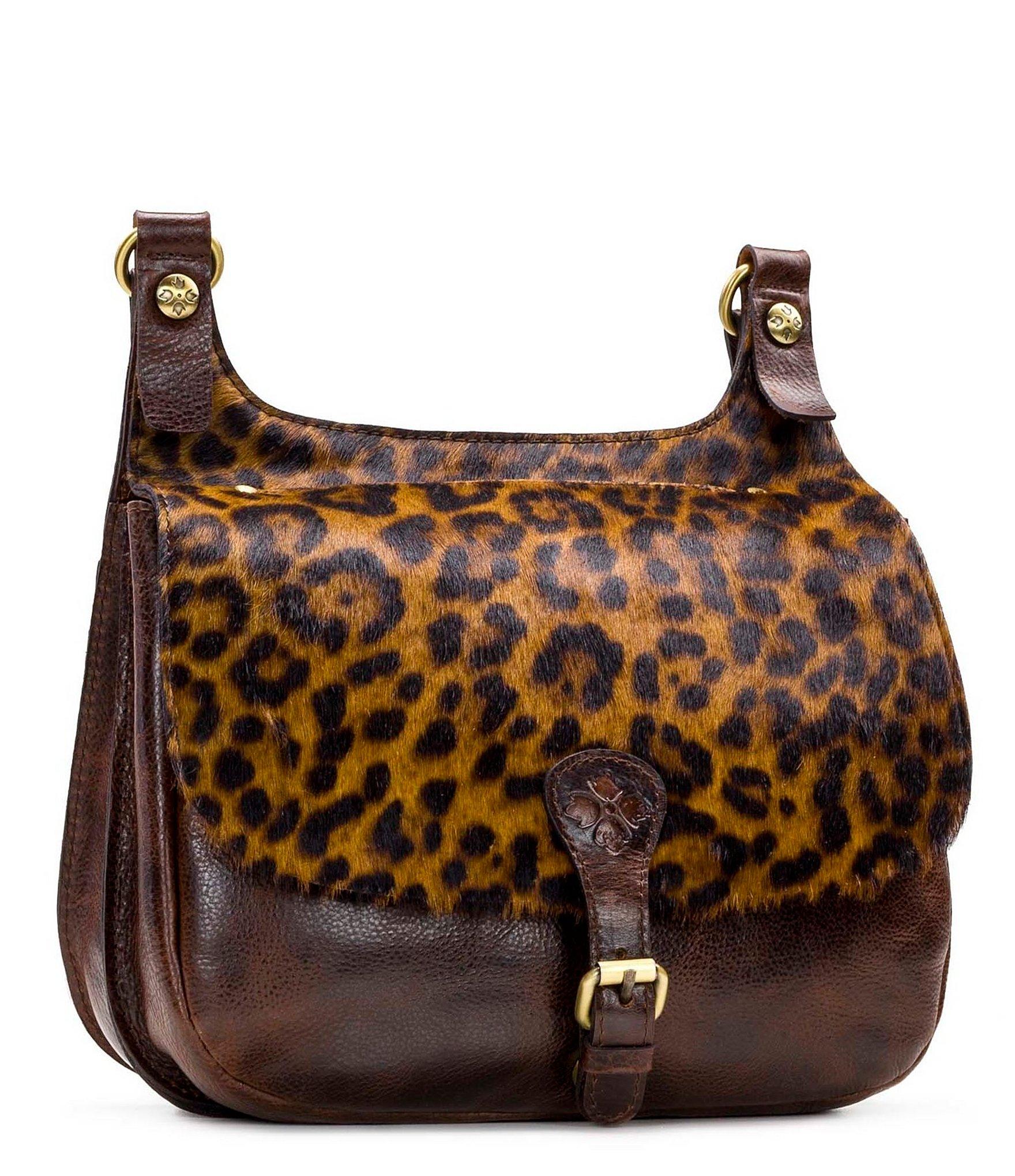 Patricia Nash Suede London Fold Leopard Saddle Bag in Brown Lyst