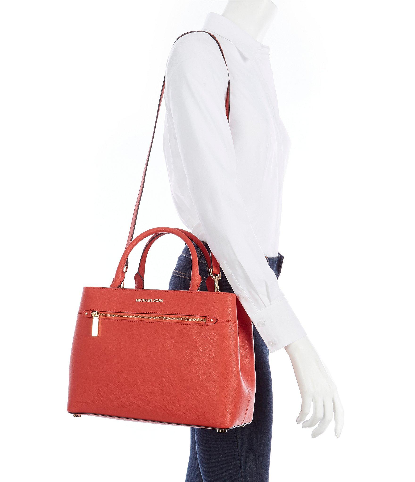 michael kors hailee crossgrain leather satchel