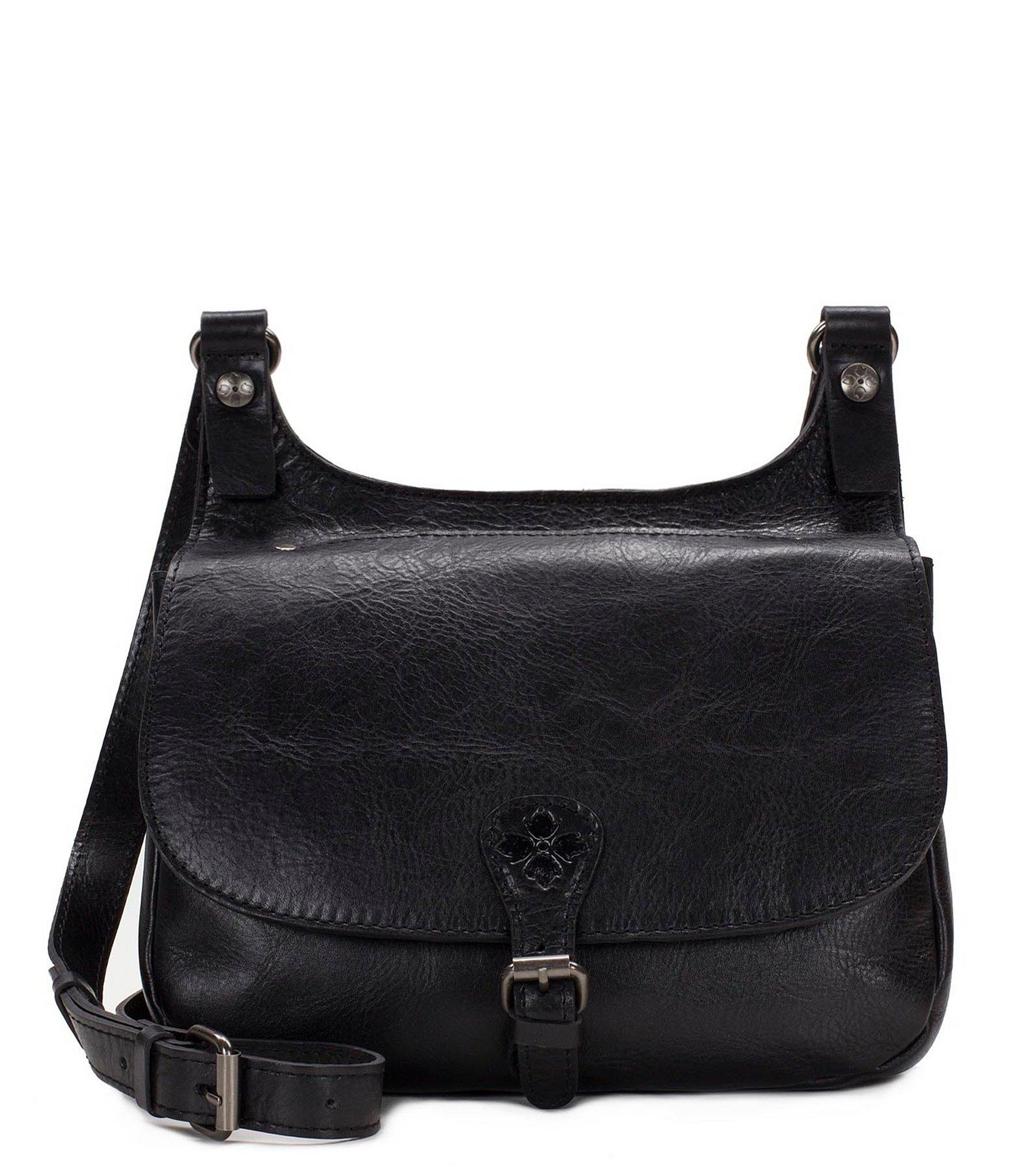 Patricia Nash Leather Distressed Vintage Collection Saddle Crossbody Bag in Black - Lyst
