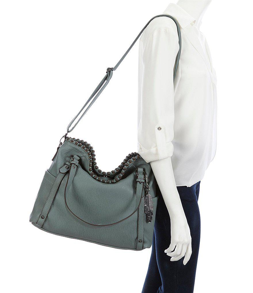 jessica simpson camile studded satchel