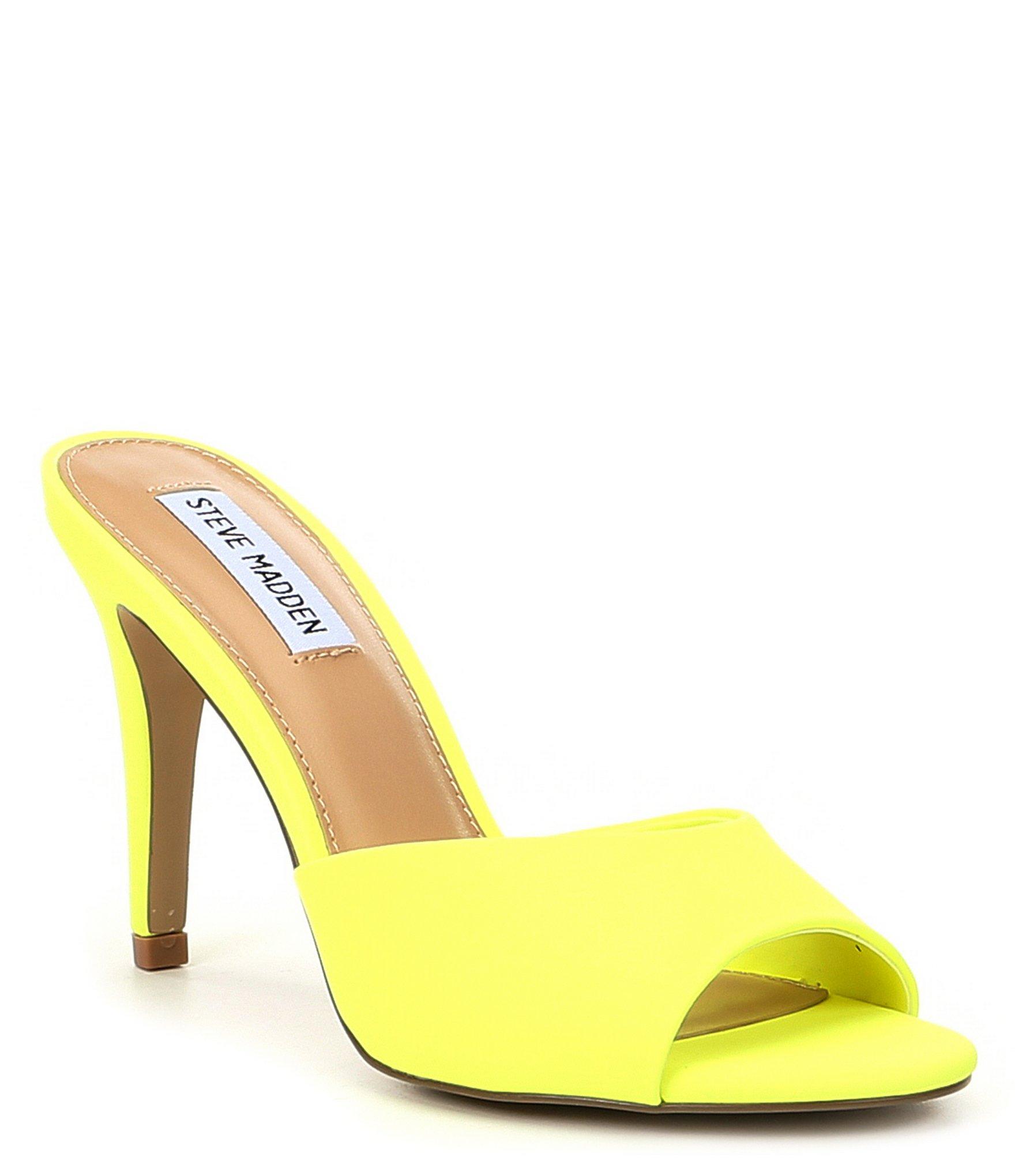 steve madden neon yellow heels