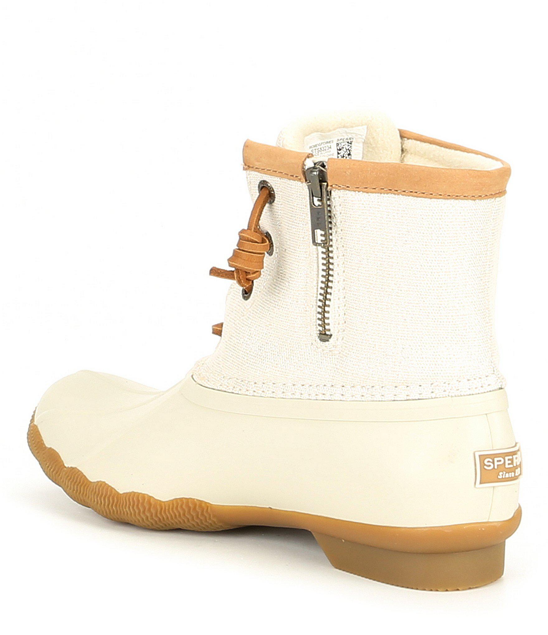 sperry boots cream