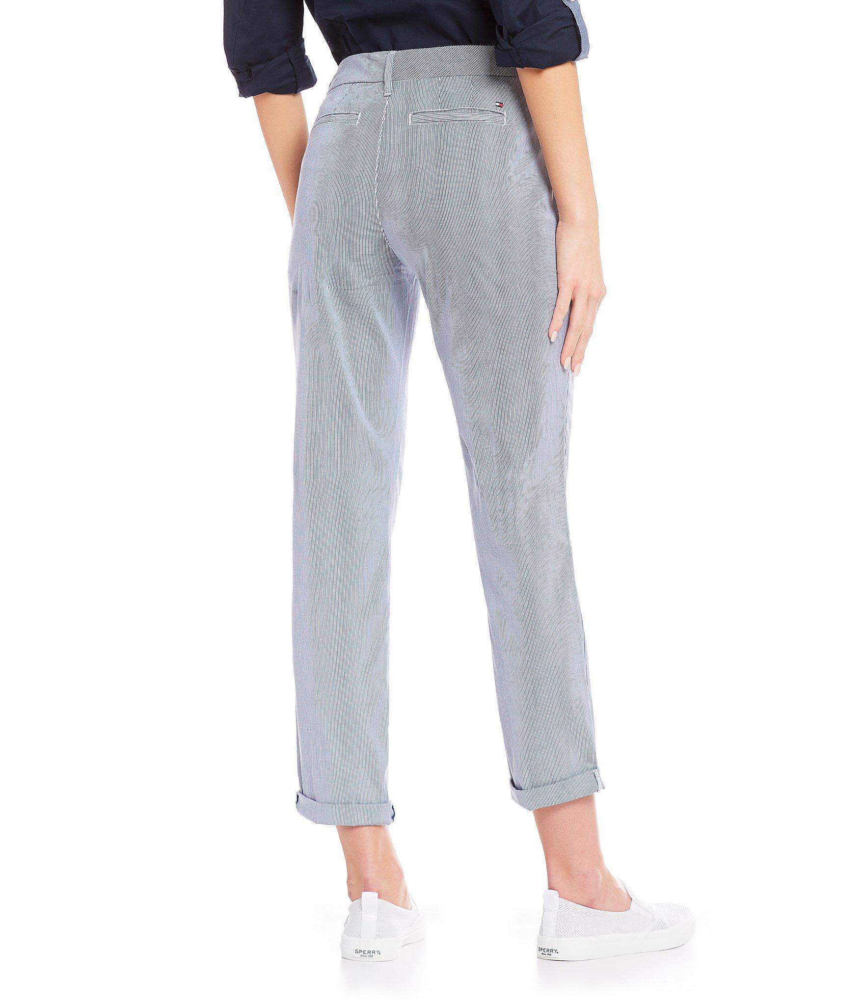 Lyst Tommy Hilfiger Hampton Slim Straightleg Stripe Chino Pants in Blue