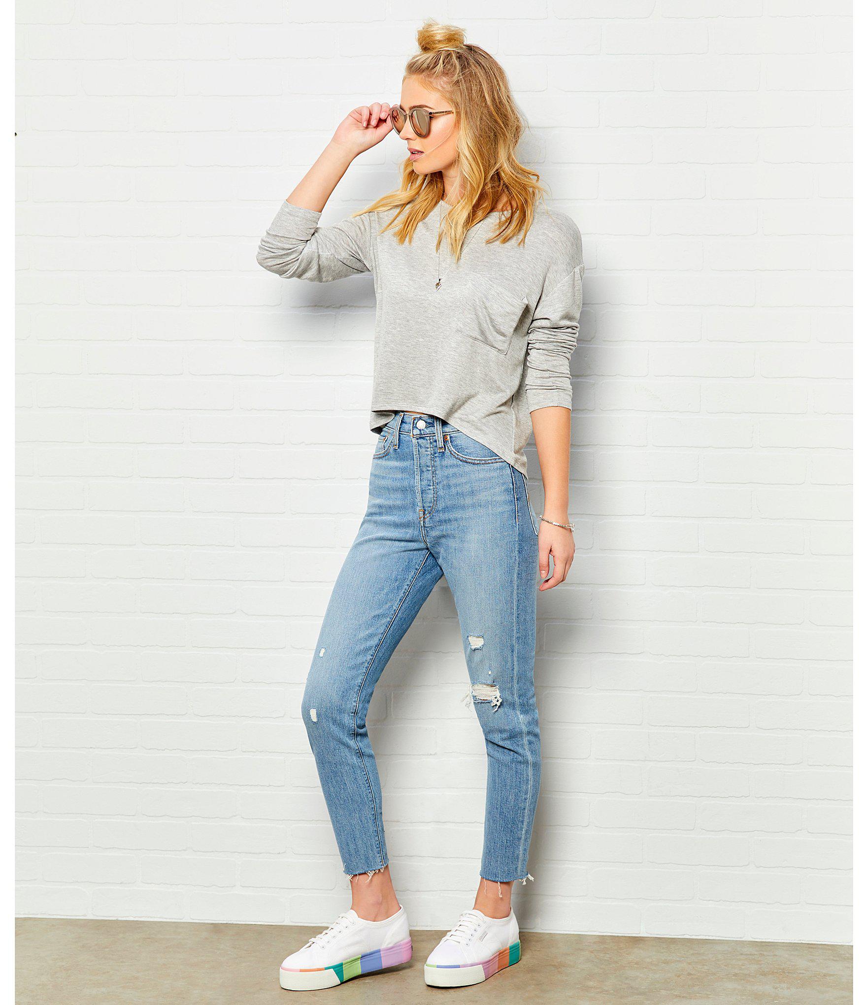 levi's blue spice wedgie skinny jeans