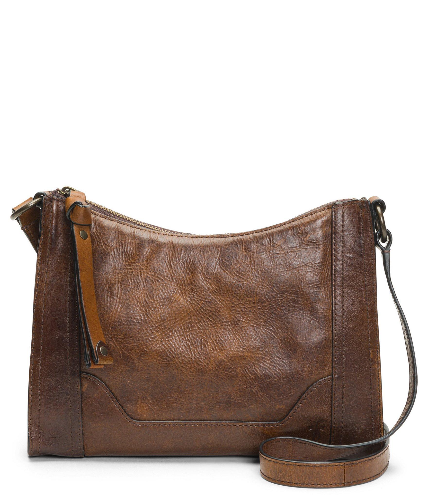Frye Melissa Zip Leather Crossbody Bag in Dark Brown (Brown) - Save 25% - Lyst