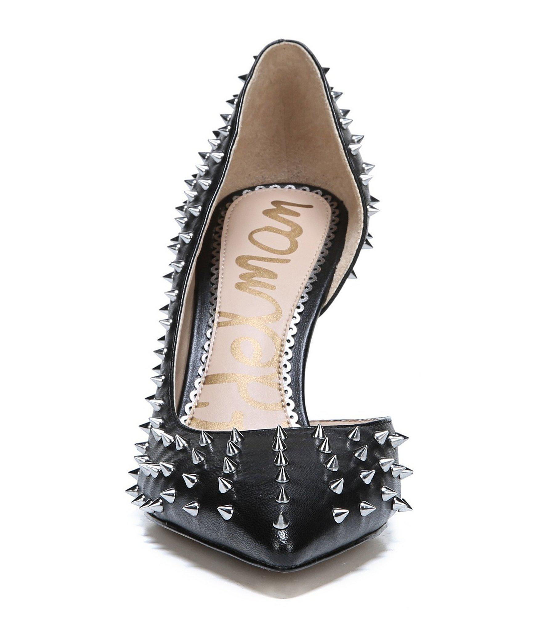 sam edelman black heels with studs