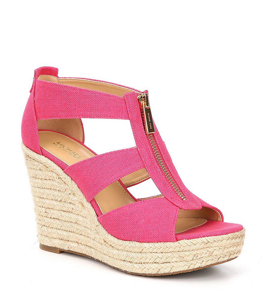 michael kors pink wedges