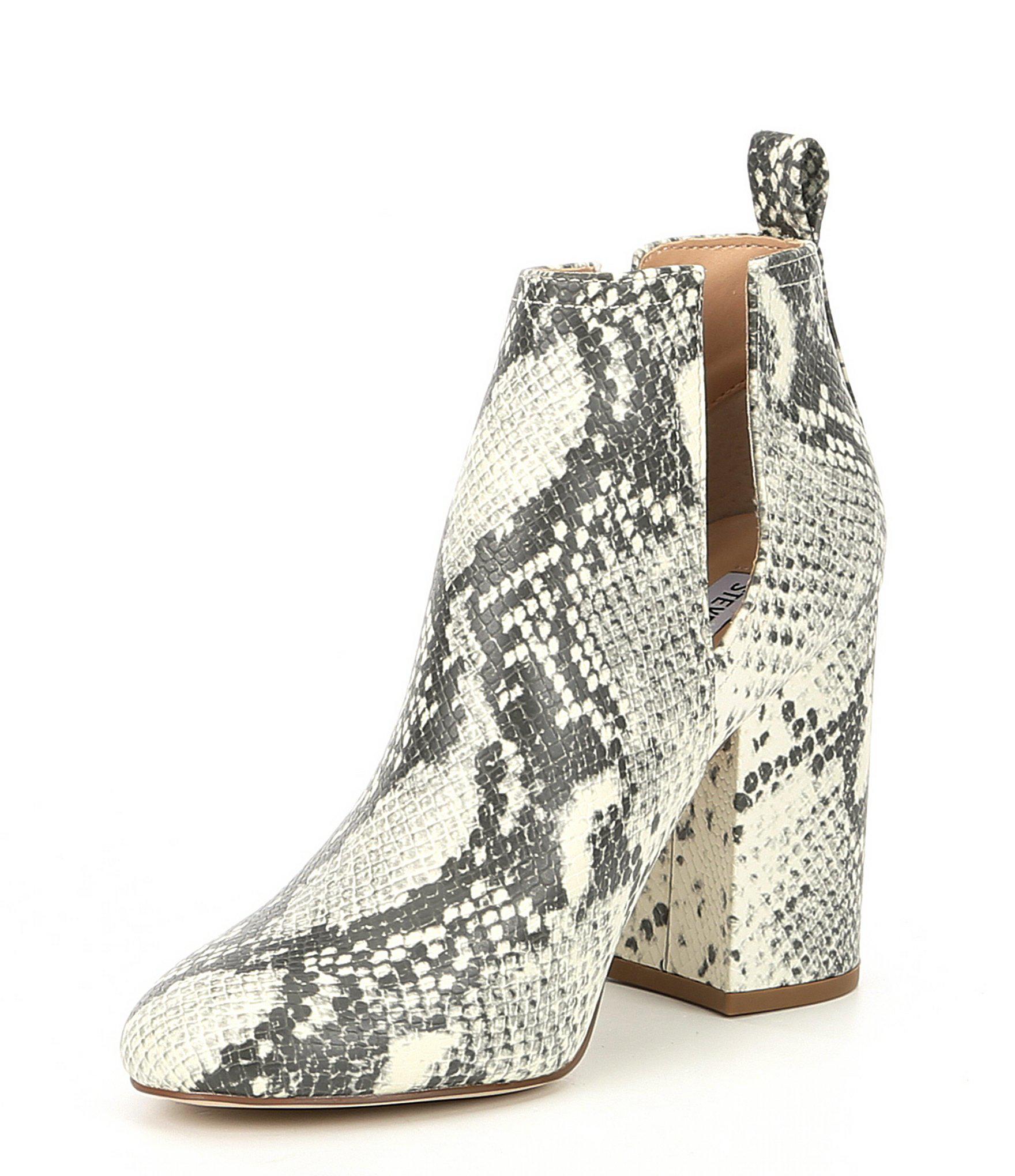 steve madden nayna bootie snakeskin