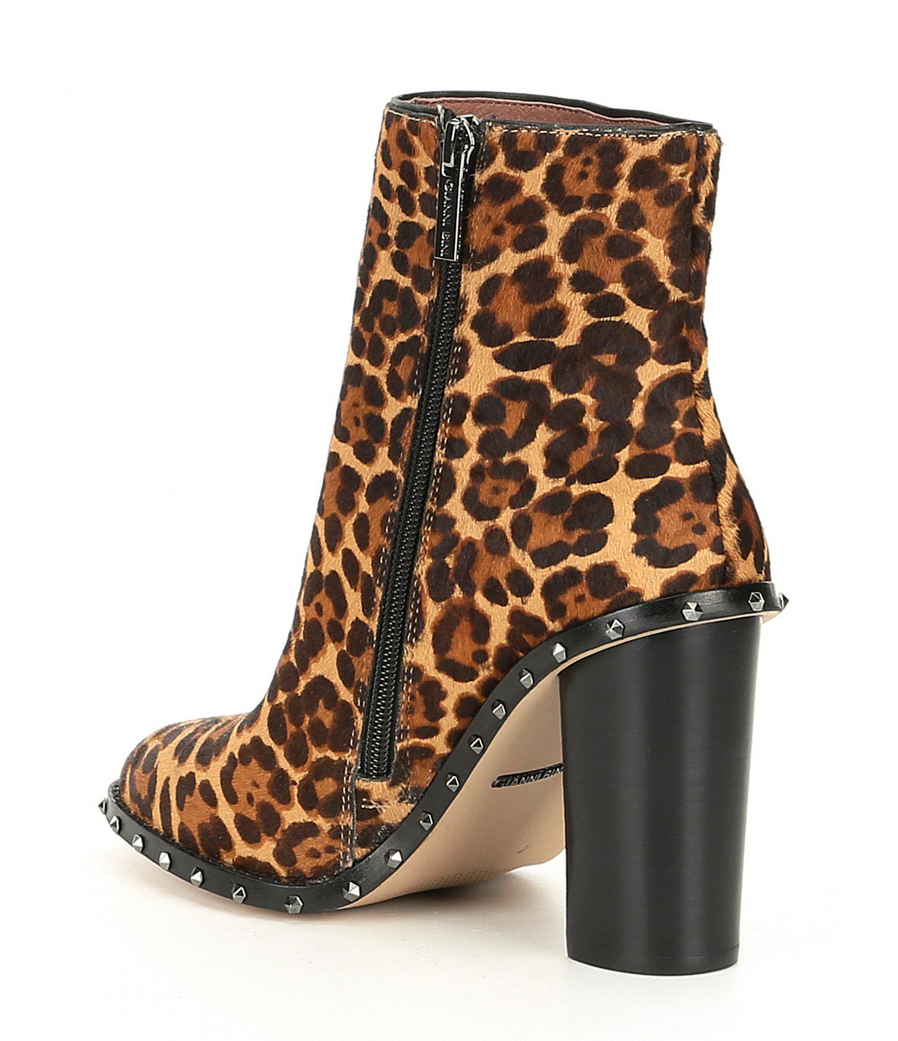 gianni bini leopard booties