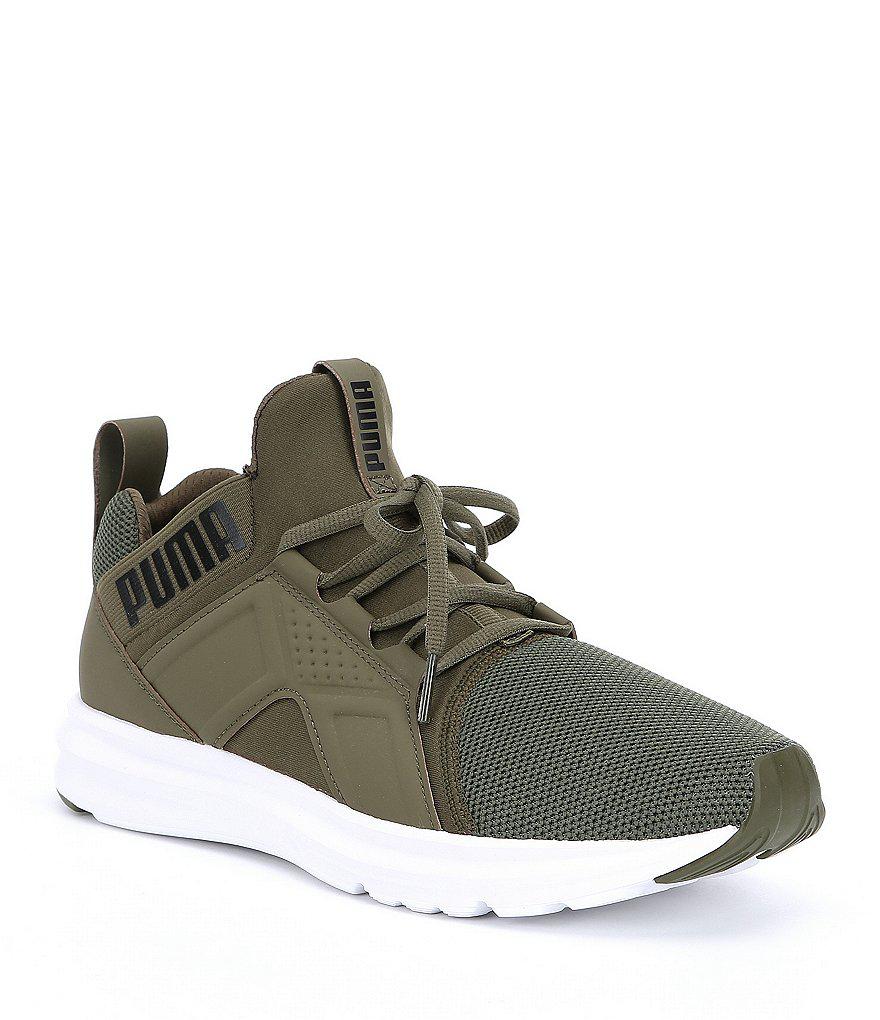 puma enzo olive green