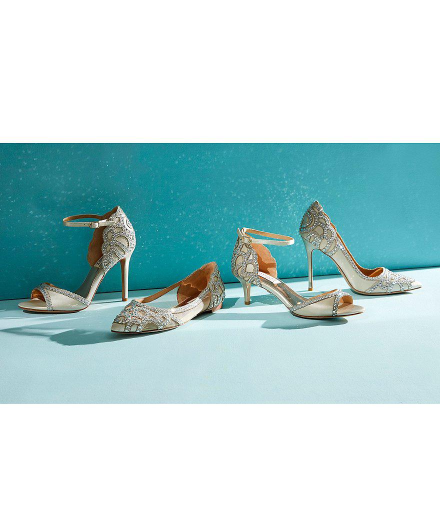badgley mischka sequin shoes