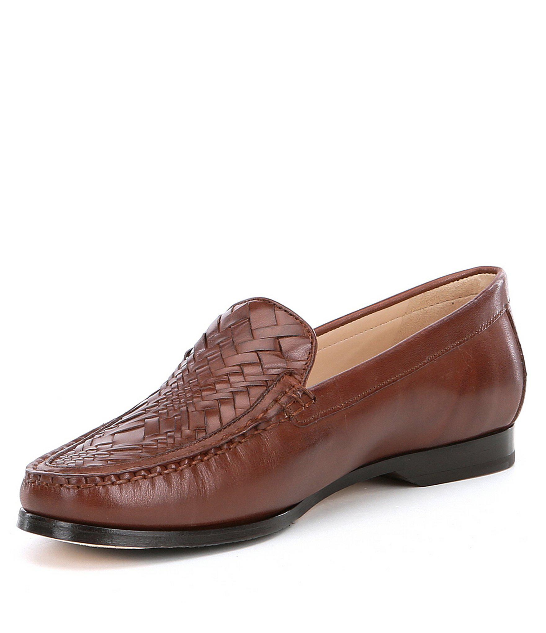 womens brown loafers with heel