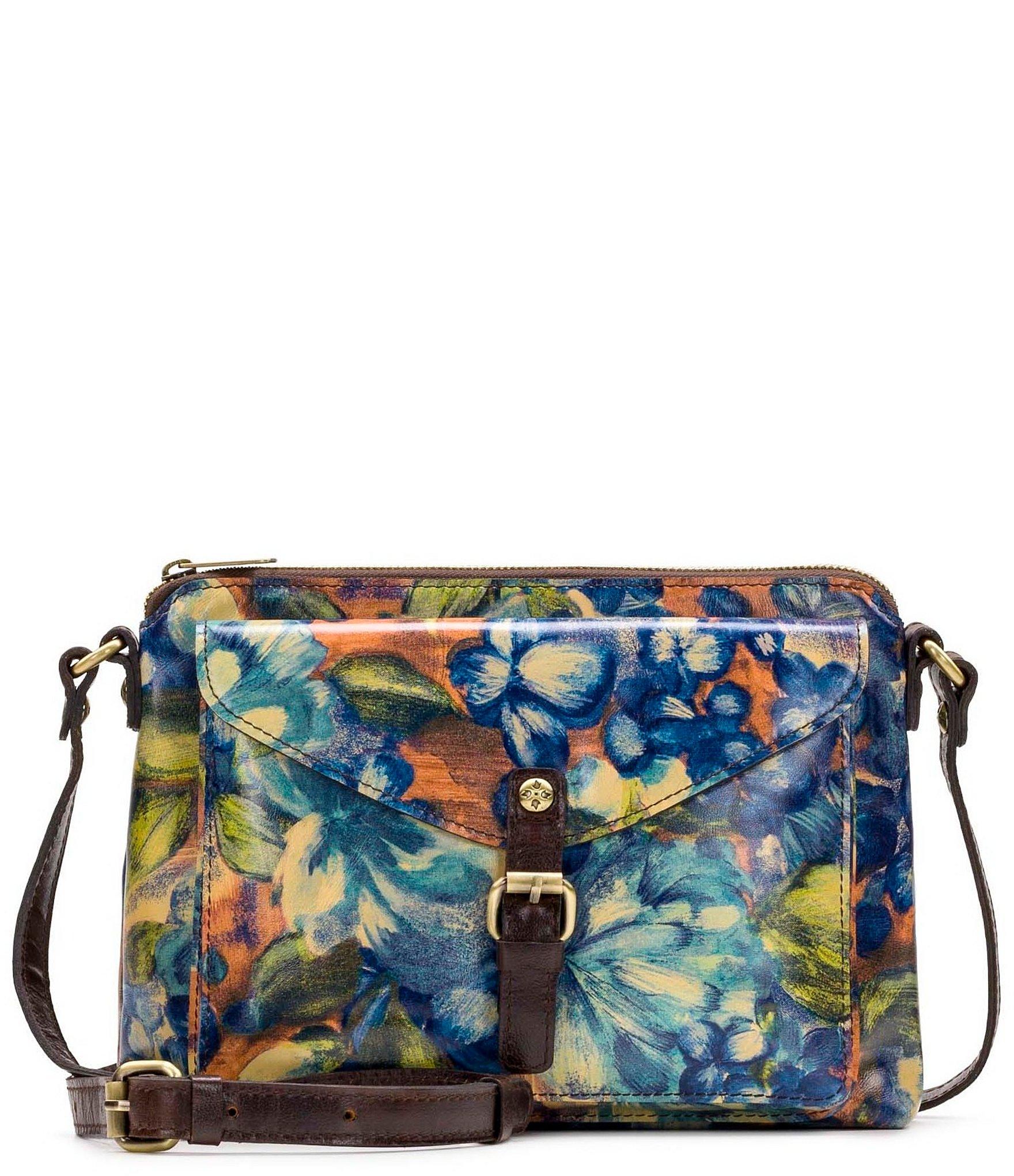 Patricia Nash Blue Clay Collection Avellino Floral Print Leather