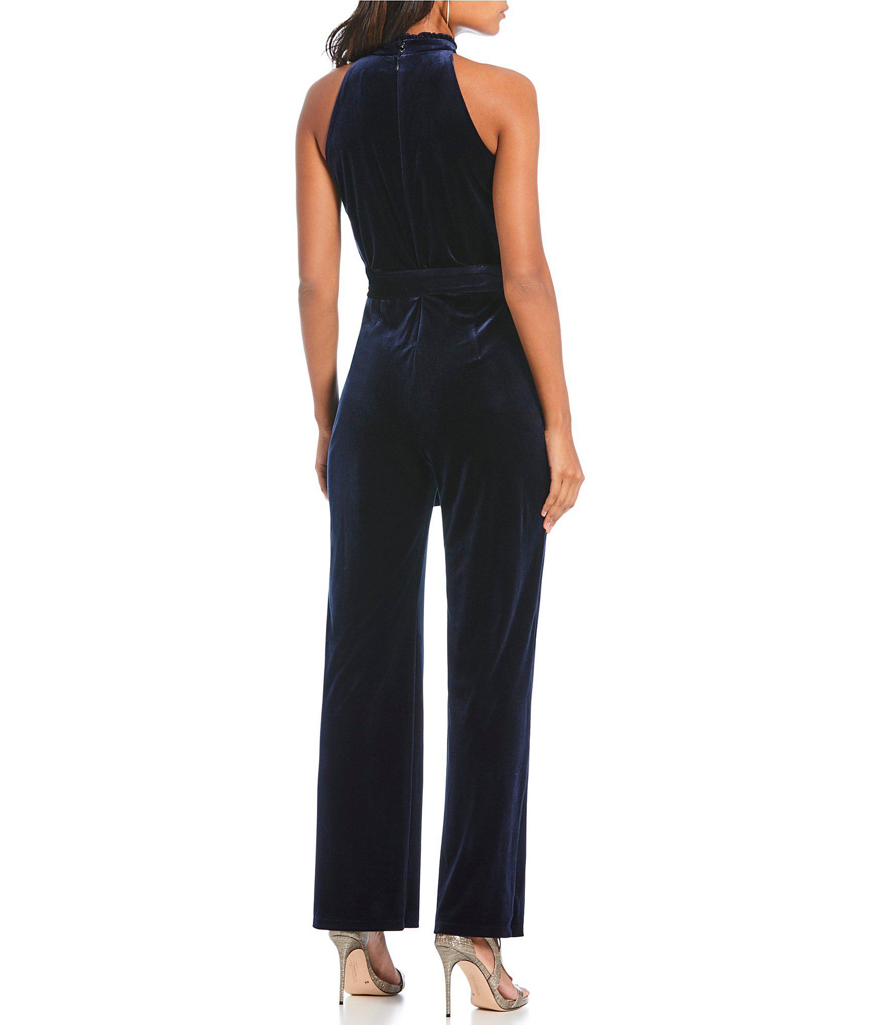 vince camuto ruffle jumpsuit