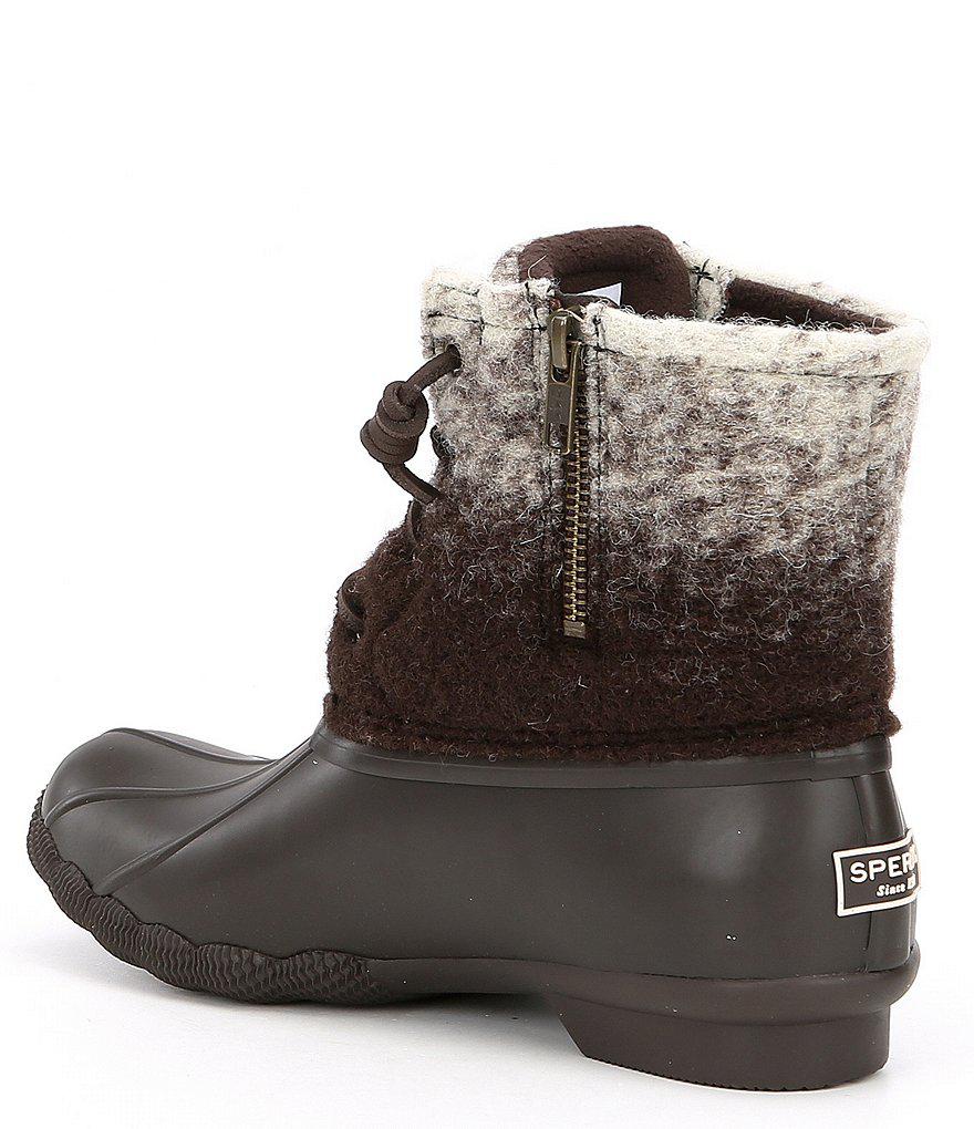 dillards womens sperry duck boots