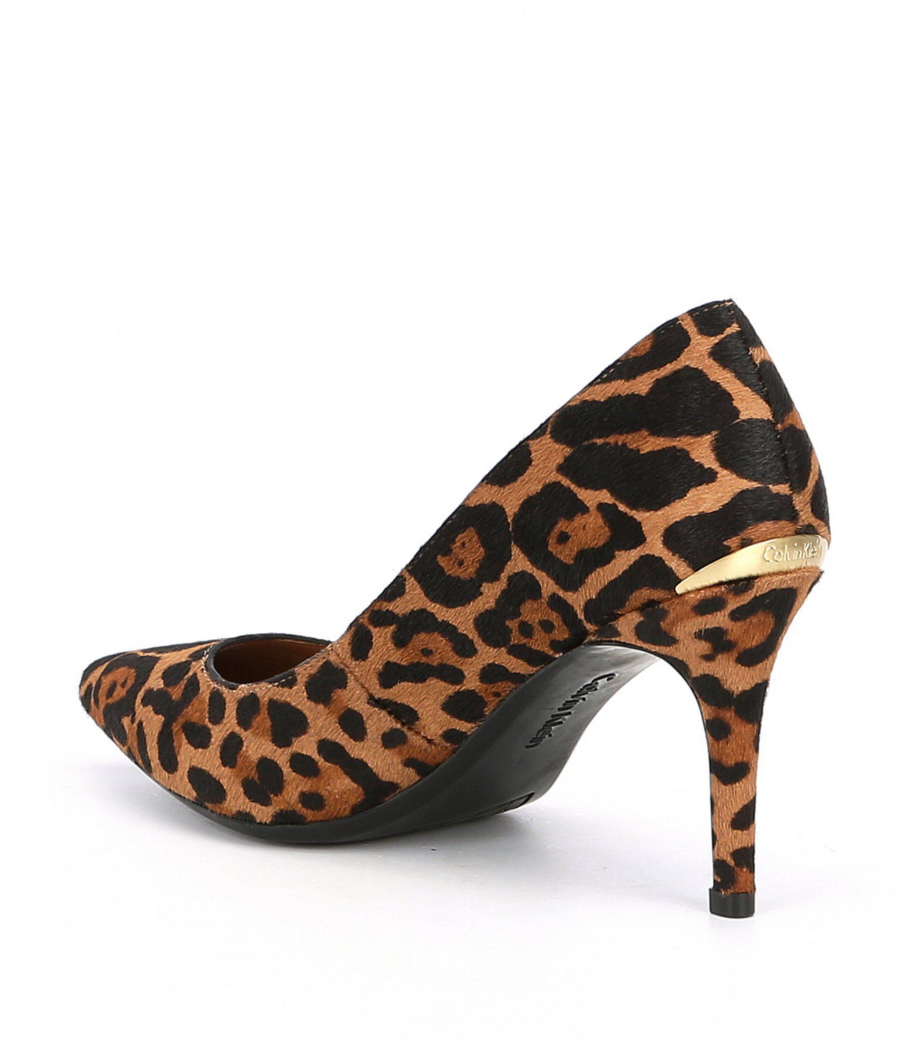 calvin klein leopard print shoes cheap online